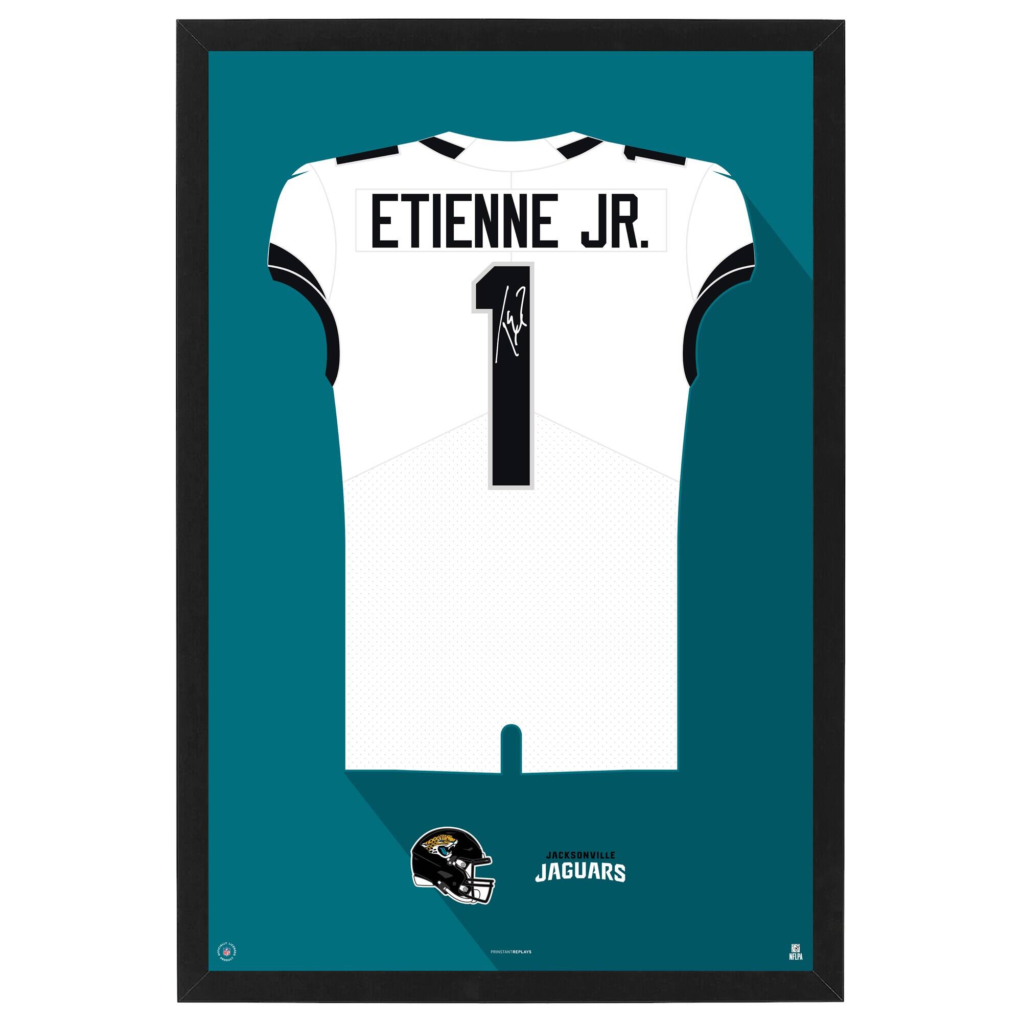 Travis Etienne Jr Away Jersey Framed Art Print