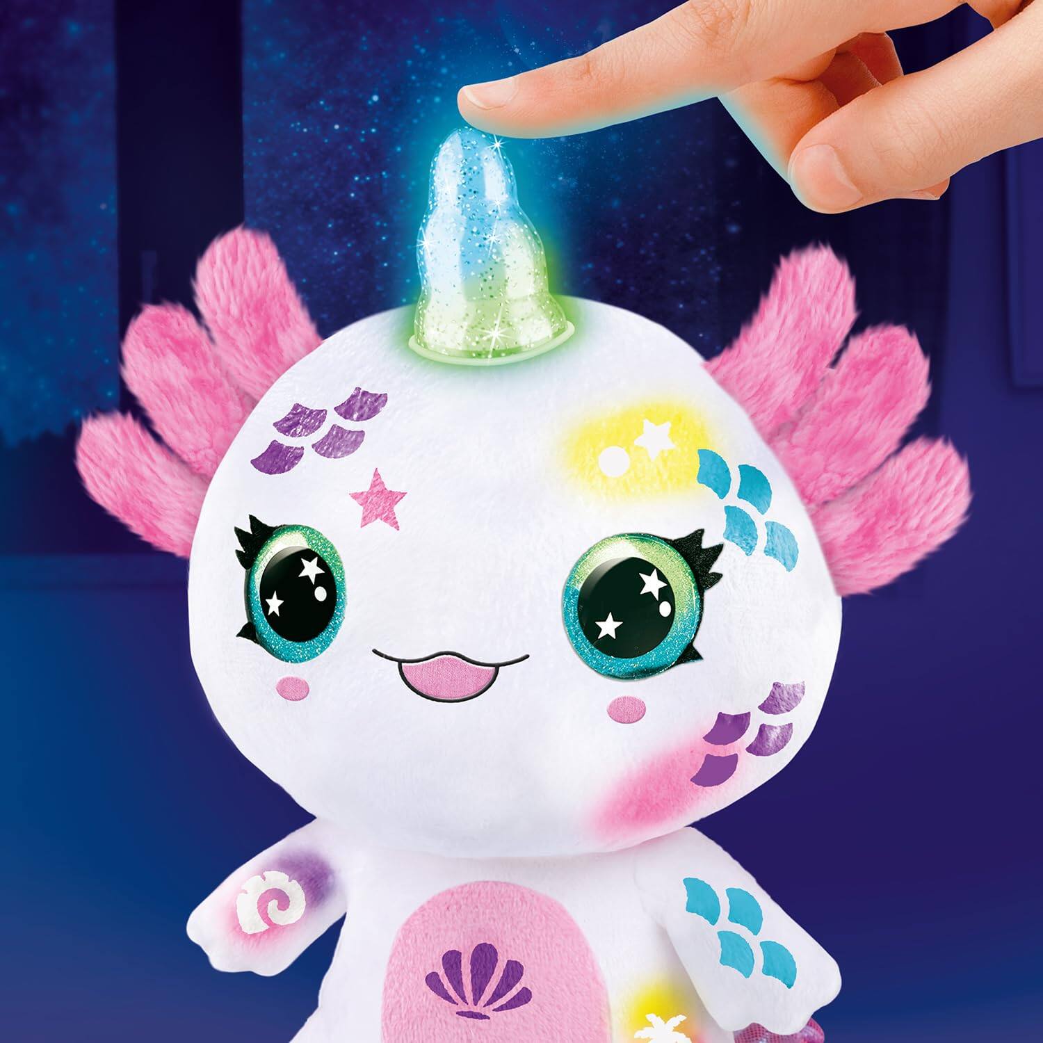 Alt View 6. Canal Toys - Airbrush Plush Light-Up Axolotl – DIY Mood Light Plush Kit.