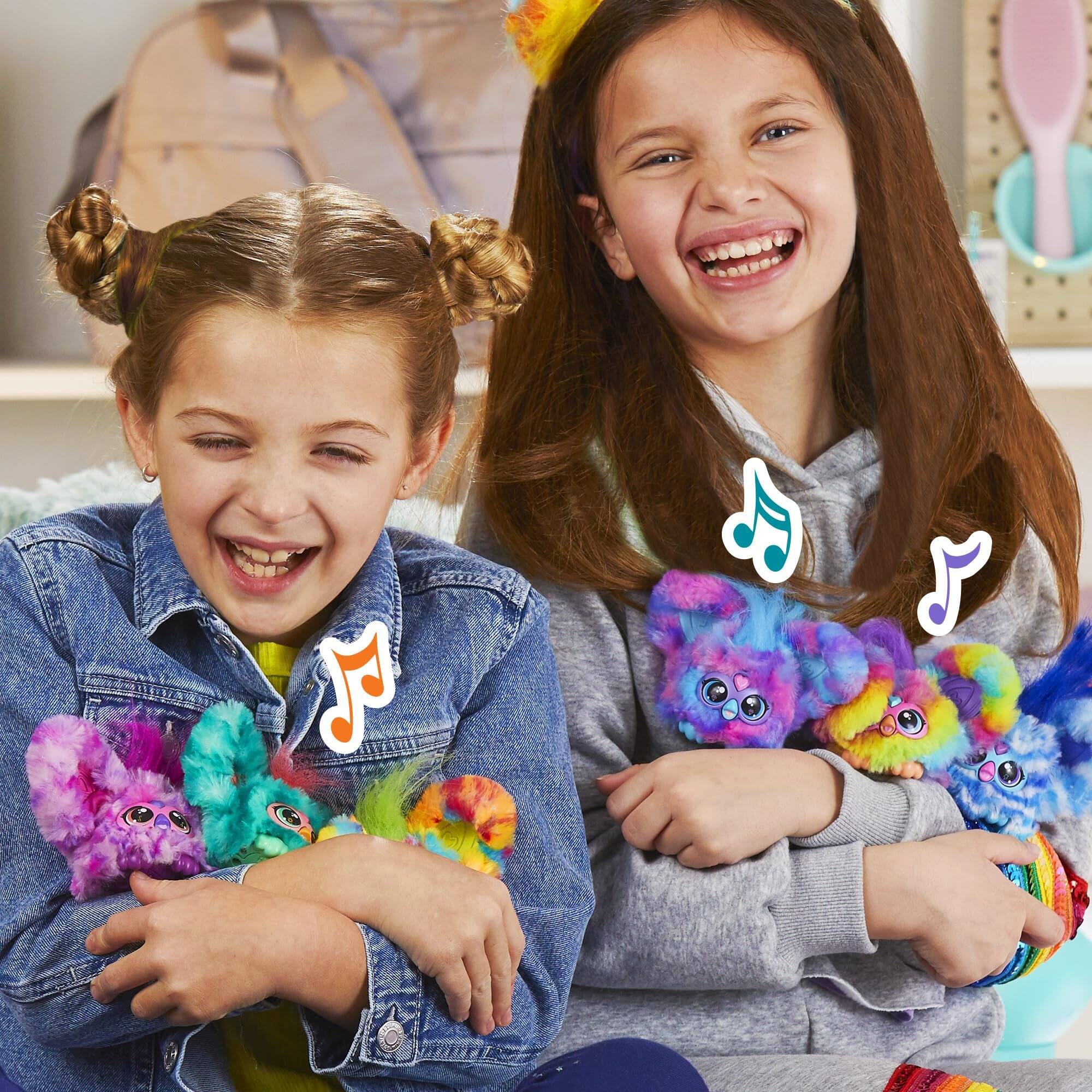 Alt View 1. Hasbro - Furby Furblets Interactive Mini Plush 2-pack Pix-Elle & Ooh-Koo, 45+ sounds, keychain clips, Ages 6+ - Multicolour.