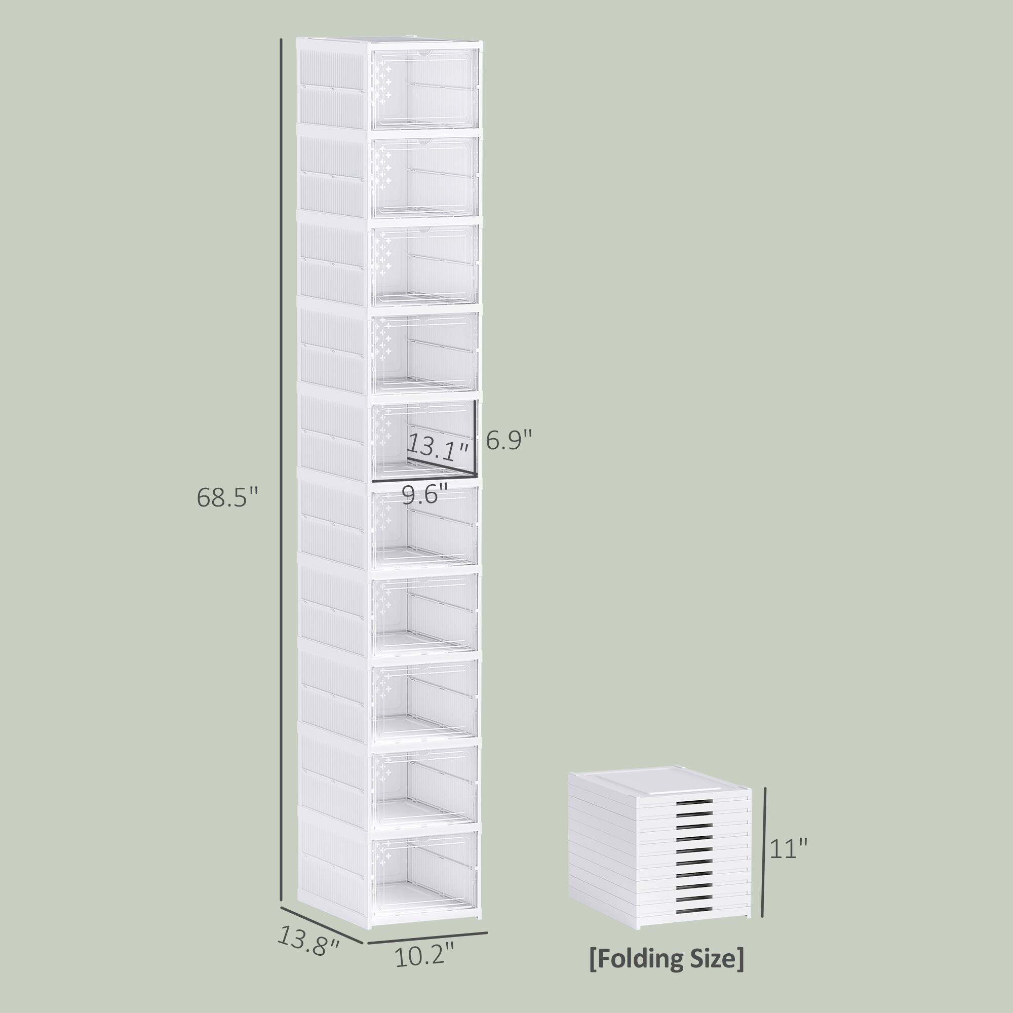 68.5" 13.8" 10.2" 9.6" 13.1" 6.9" [Folding Size] 11"