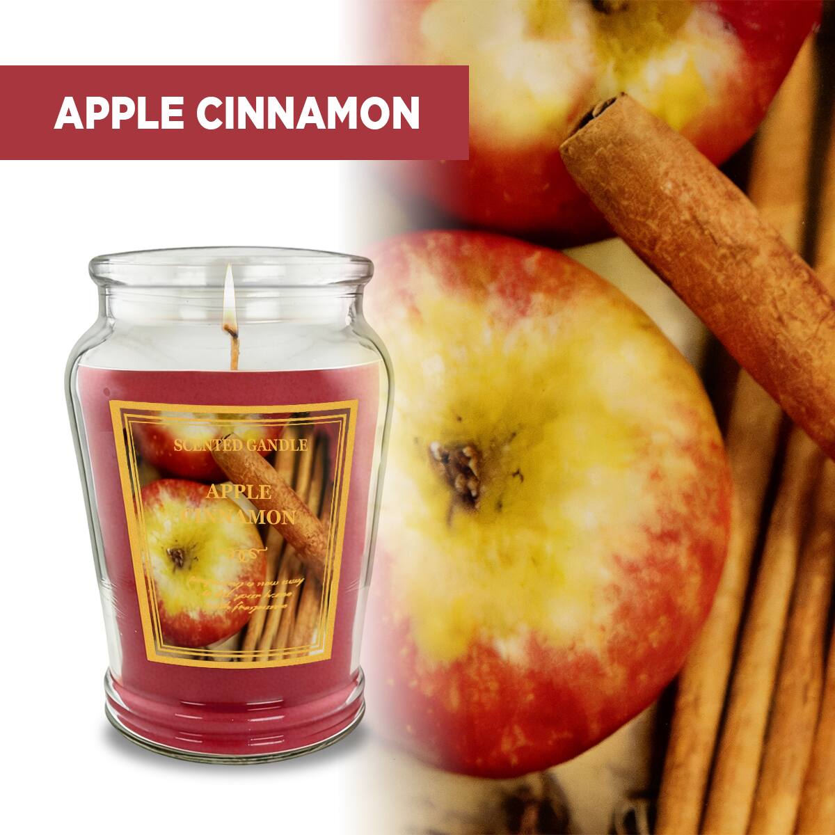 APPLE CINNAMON SCENTED CANDLE APPLE CINNAMON 900