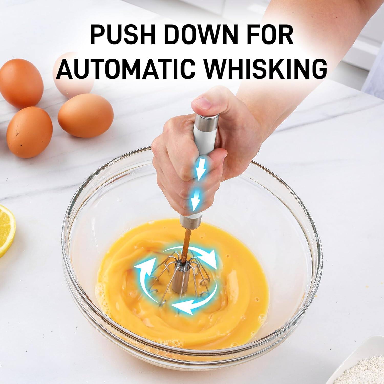 PUSH DOWN FOR AUTOMATIC WHISKING