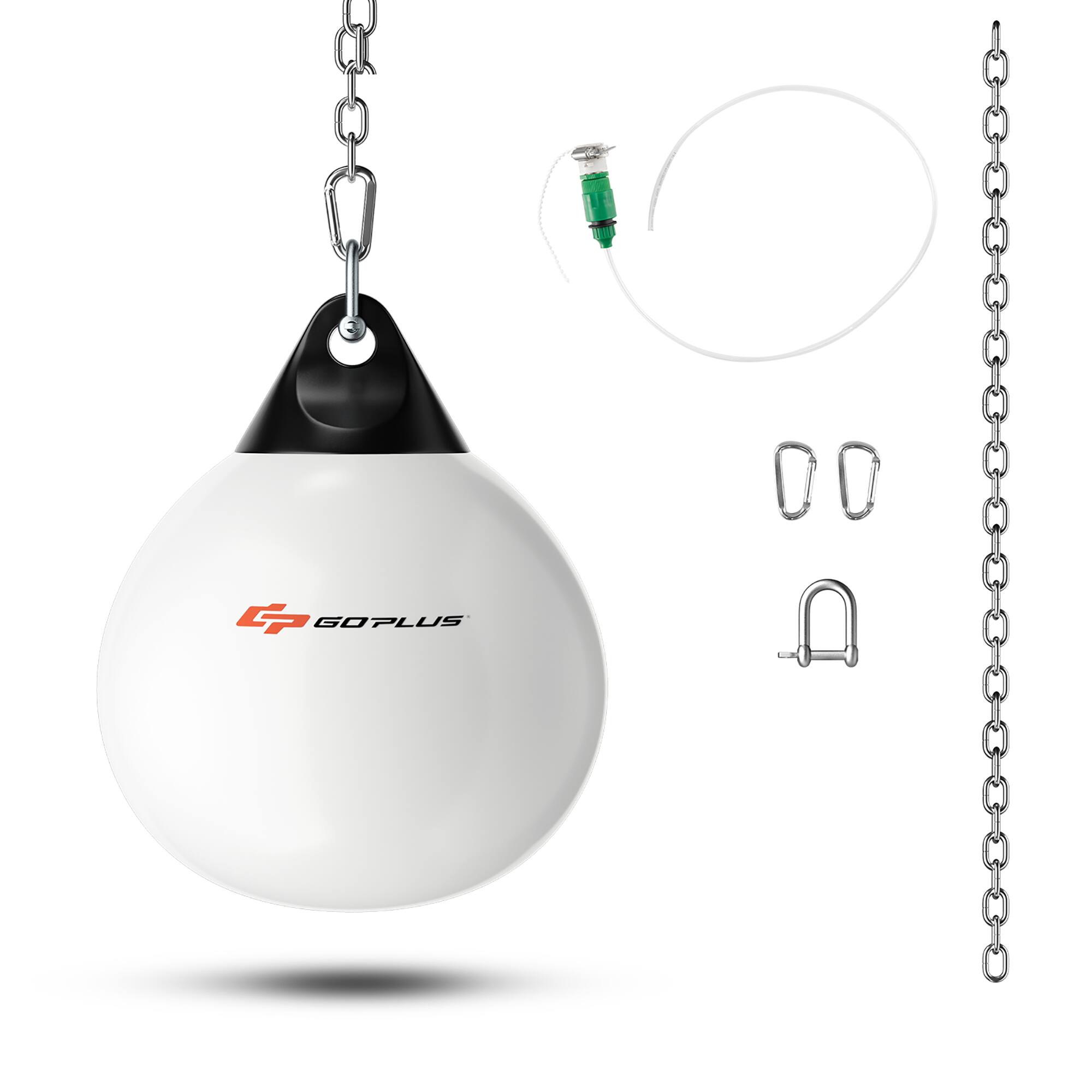 Alt View 9. GOPLUS - Goplus 18" 110Lbs Heavy Water Filled Punching Aqua Training Boxing Bag Home Gym Hook - White.