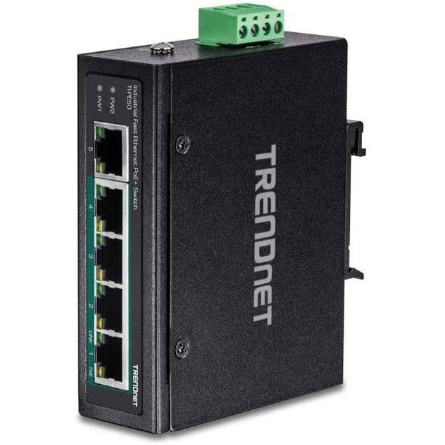TRENDNET  
Industrial Fast Ethernet PoE+ Switch  
TRENDNET  
5 PORTS  
LINK PoF PW1 PW2 TI-PESO