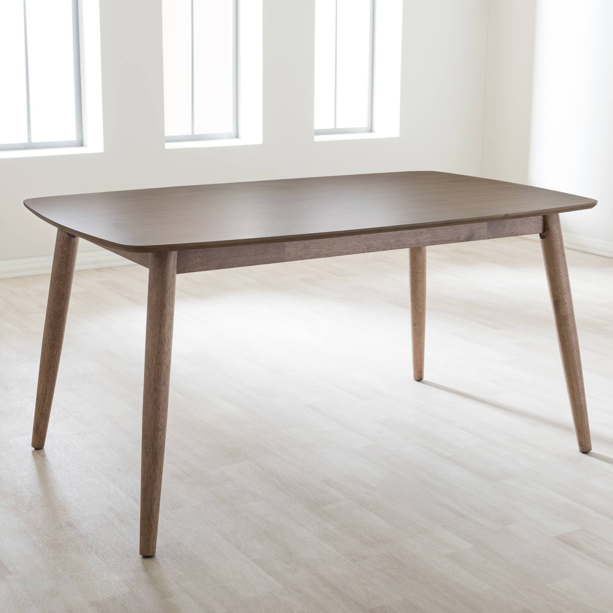 Alt View 2. Baxton Studio - Edna Mid-Century Modern French Finishing Wood Dining Table - "Oak" Light Brown.