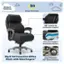 Angle. Serta - Big & Tall with Smart Layers Technology and AIR Lumbar Bonded Leather Executive Chair - Black.