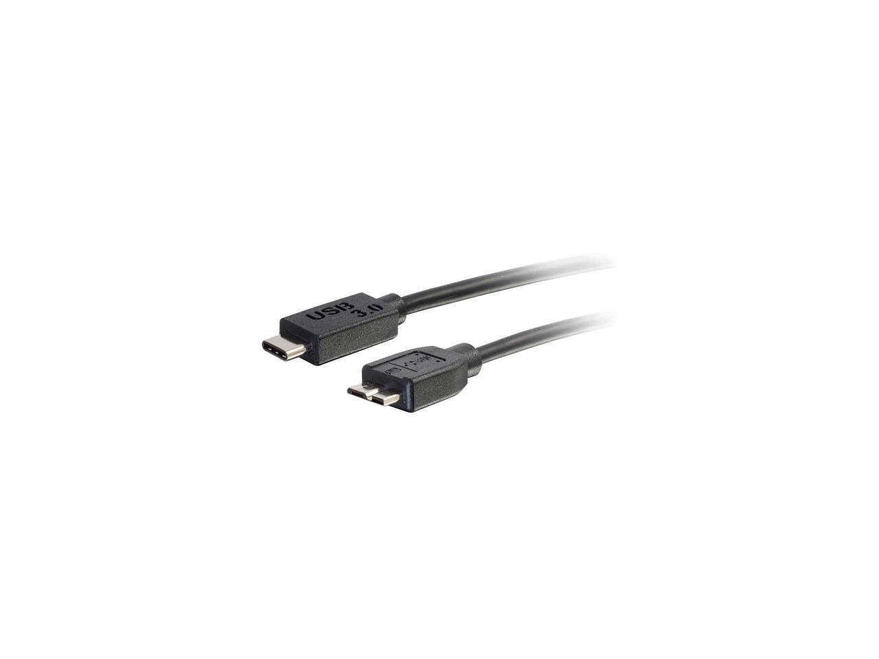 Alt View 1. Cables to Go - C2G 28864 10FT USB 3.0 (USB 3.1 GEN 1) USB-C TO USB MICRO-B CABLE M/M - BLACK.