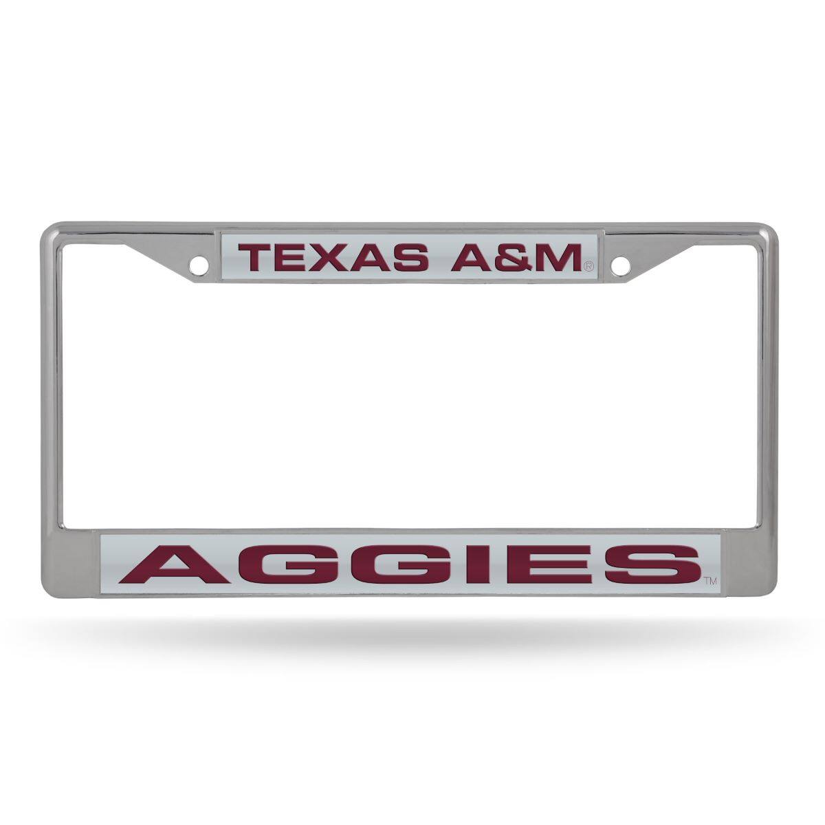 Texas A&M Aggies Chrome Metal Laser Cut License Plate Frame