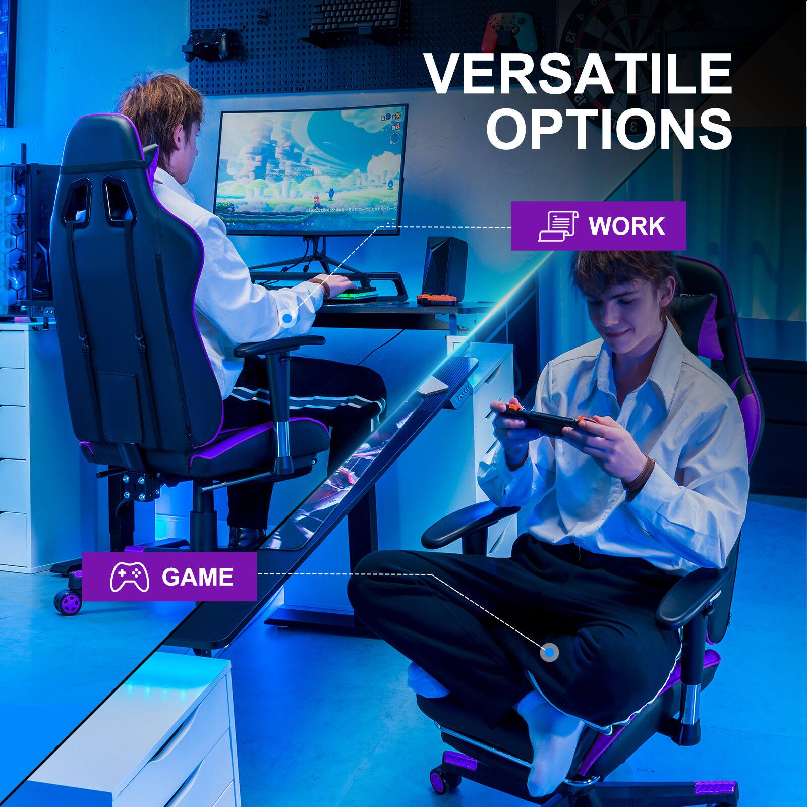 VERSATILE OPTIONS  
WORK  
GAME