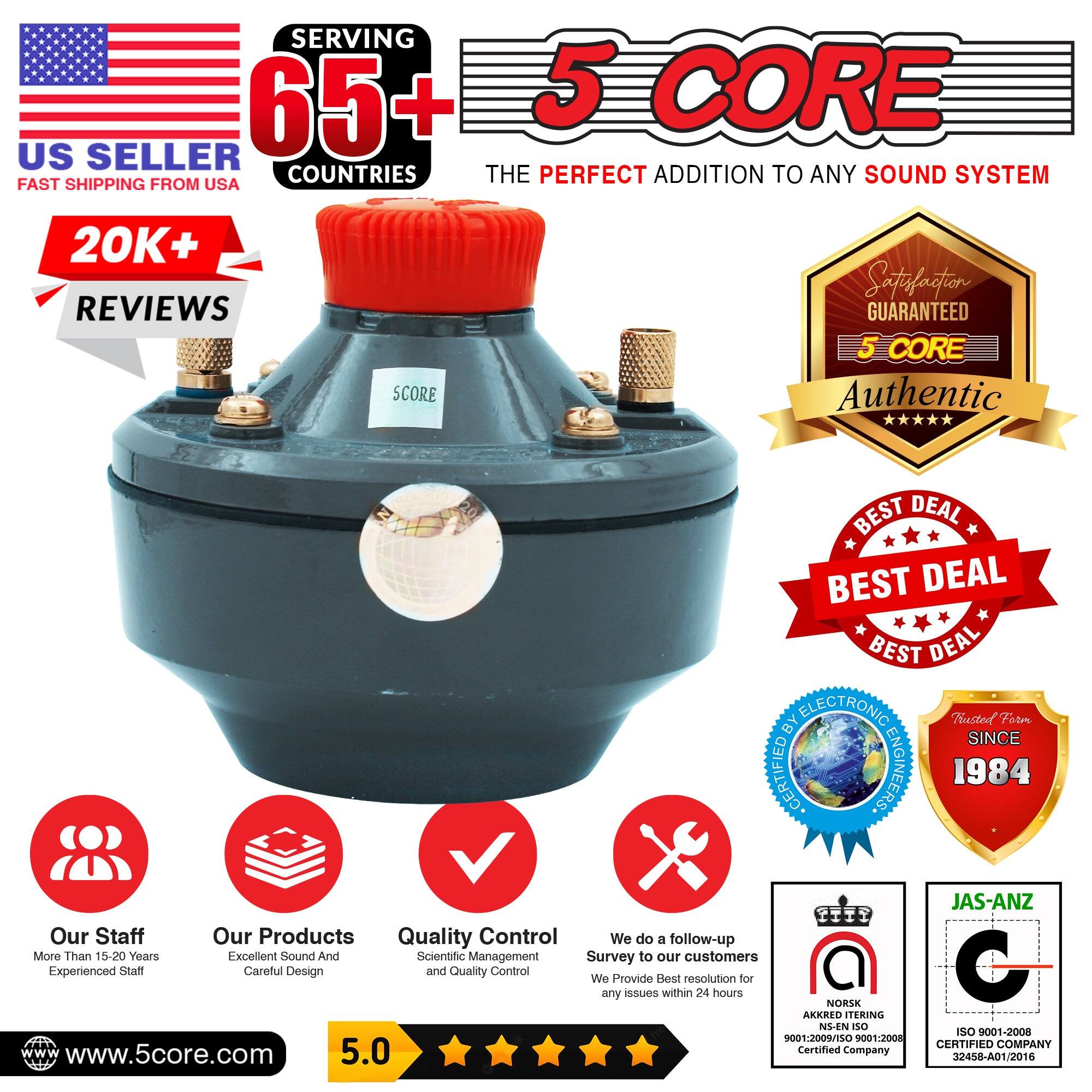 Serving 65+ US Seller Countries: The perfect addition to any sound system. Fast shipping from USA. 20K+ satisfied reviews guaranteed. 5 Core score: Authentic, best deal. Trusted from 1984. Certified engineers. Our staff, our products, quality control. We do a follow-up survey to our customers. Experienced staff, careful design, and quality control. We provide best resolution for any issues within 24 hours. NORSK AKKREDITERING NSEN no 9001-2009/0 9001-2008. www.5core.com. 5.0 Certified Company. JAS-ANZ ISO 9001-2008 Certified Company. 32458-A01/2016.