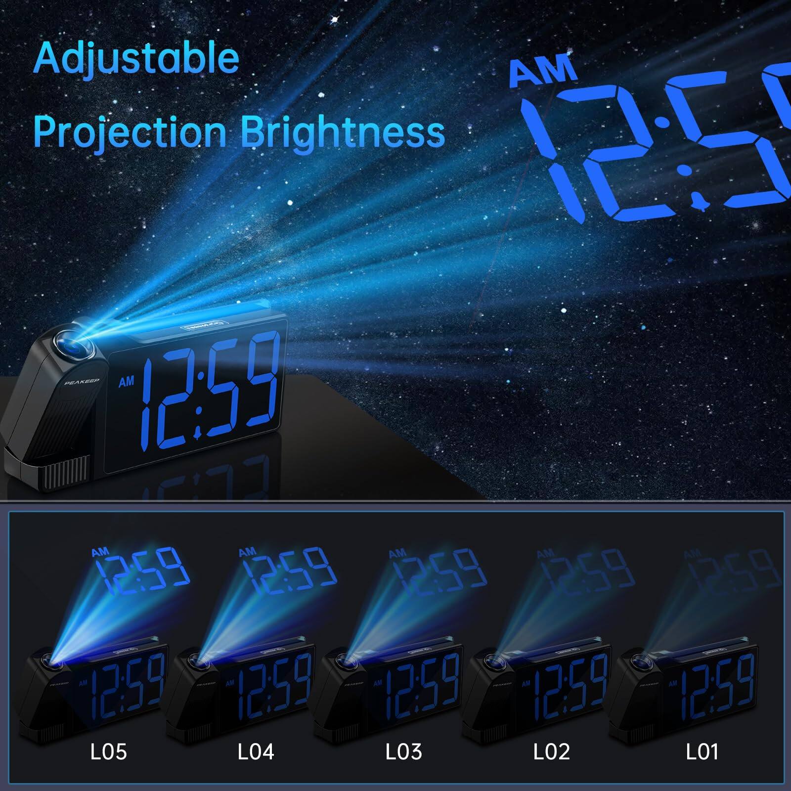 Adjustable Projection Brightness

AM 12:59

L05 L04 L03 L02 L01