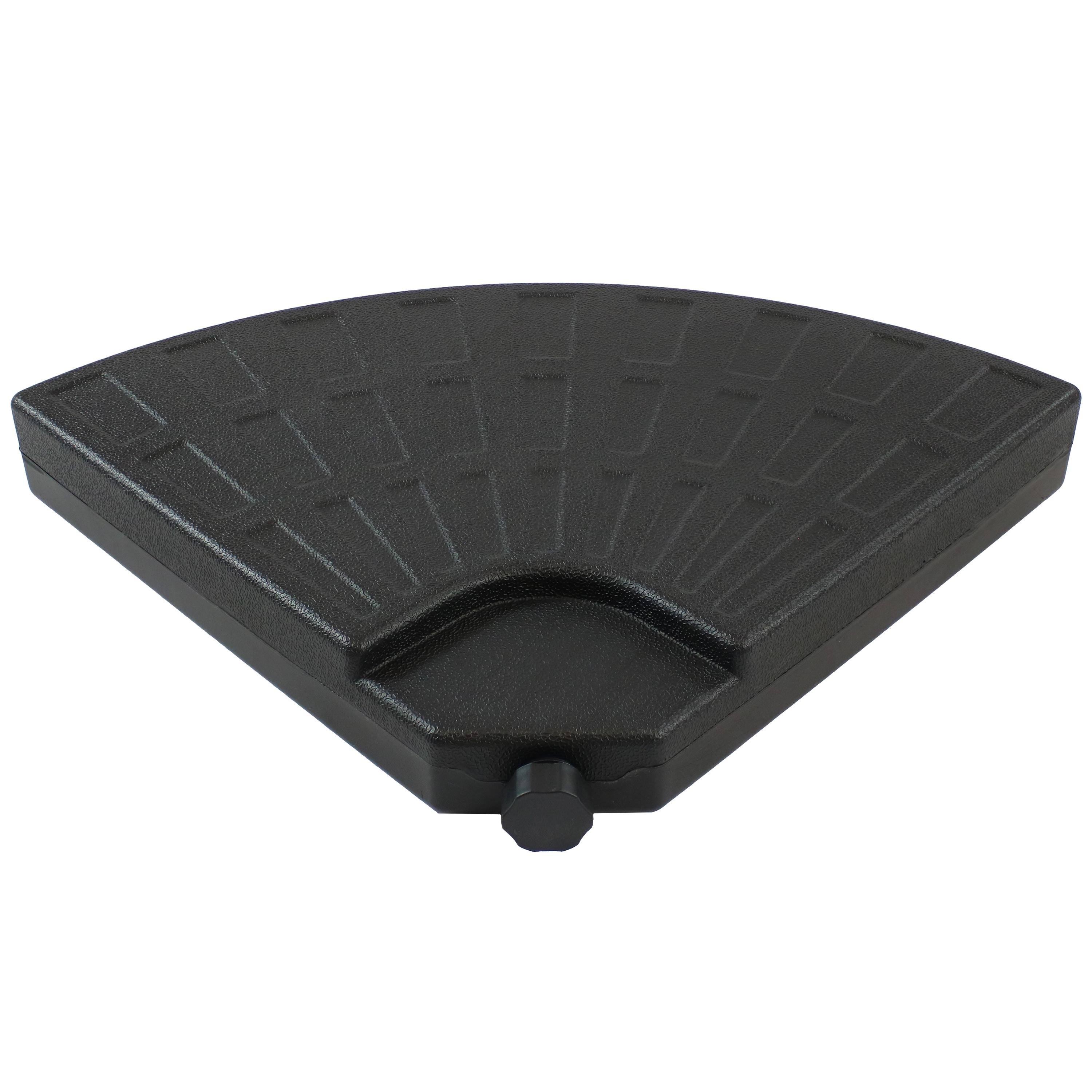 Alt View 5. Sunnydaze - Sand or Water Round Cantilever Offset Patio Umbrella Base Plates - Black.