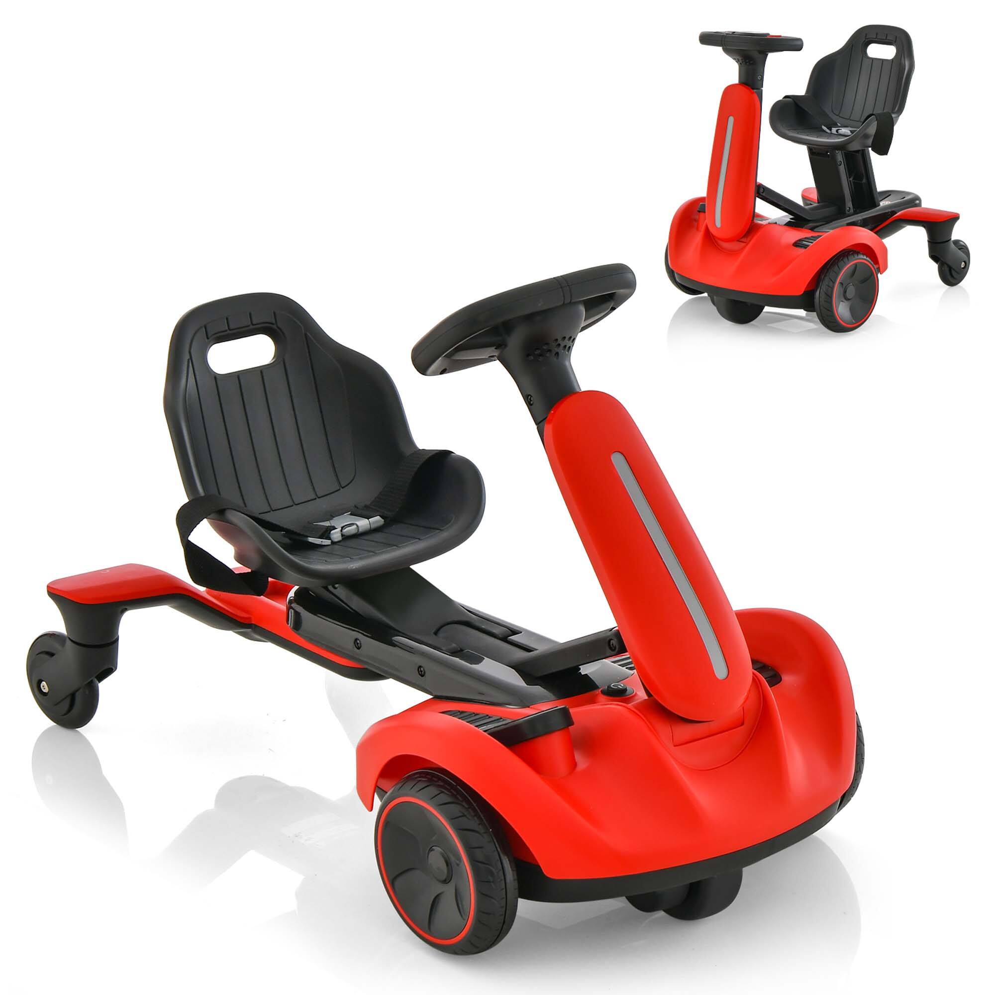 Front. Costway - Costway 6V Kids Ride On Drift Car Electric Drifting Go Kart for Kids with 360° Spin - Red.