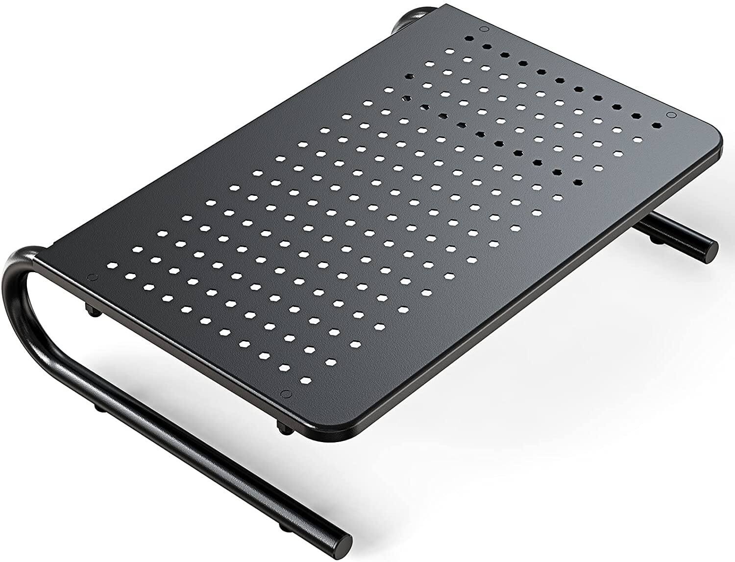 Alt View 7. ThinkLink Electronic - Monitor Riser Desk Organizer Laptop Shelf vented Screen Computer Stand Printer Home Office - Black.