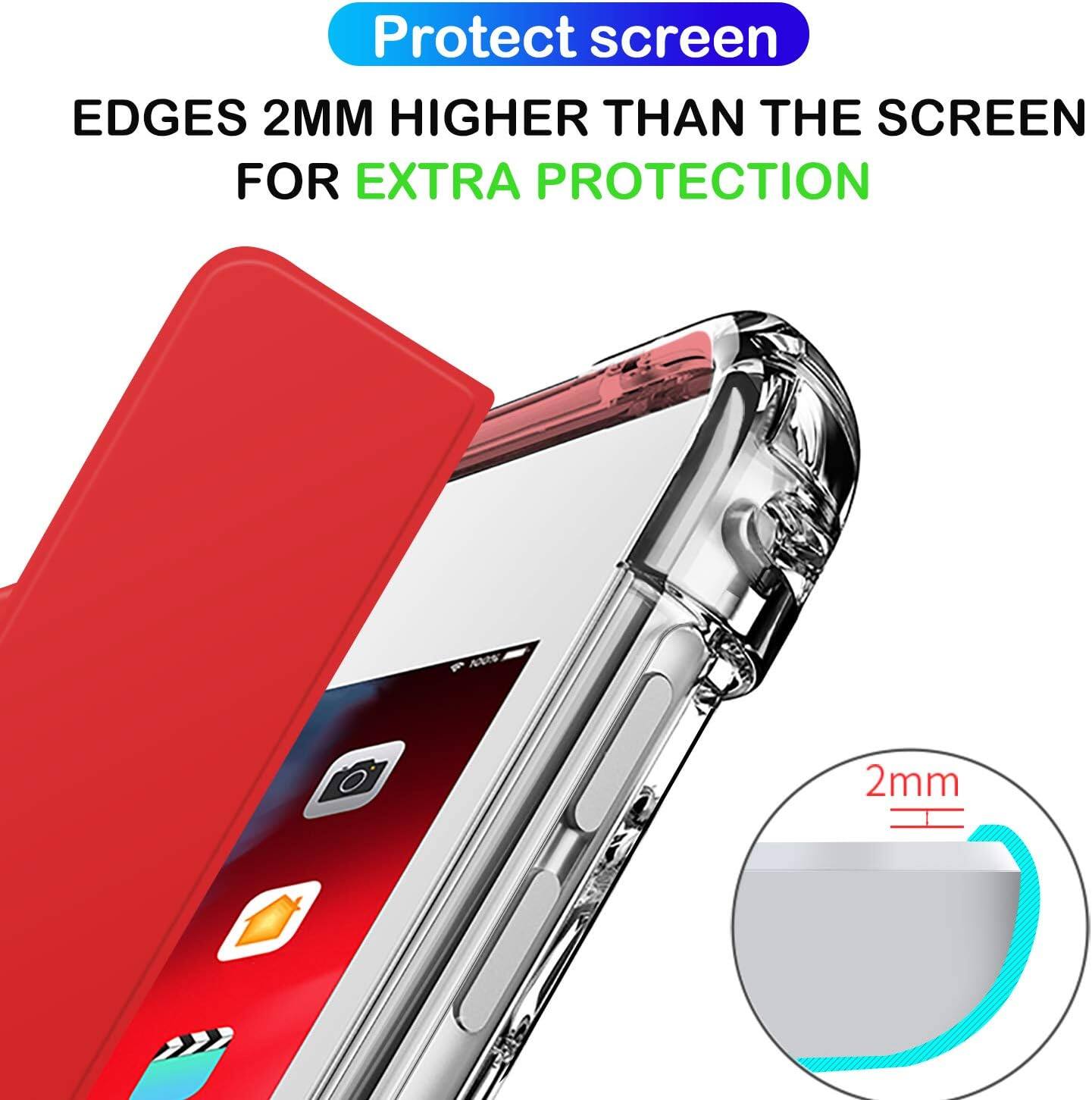 Protect screen EDGES 2MM HIGHER THAN THE SCREEN FOR EXTRA PROTECTION