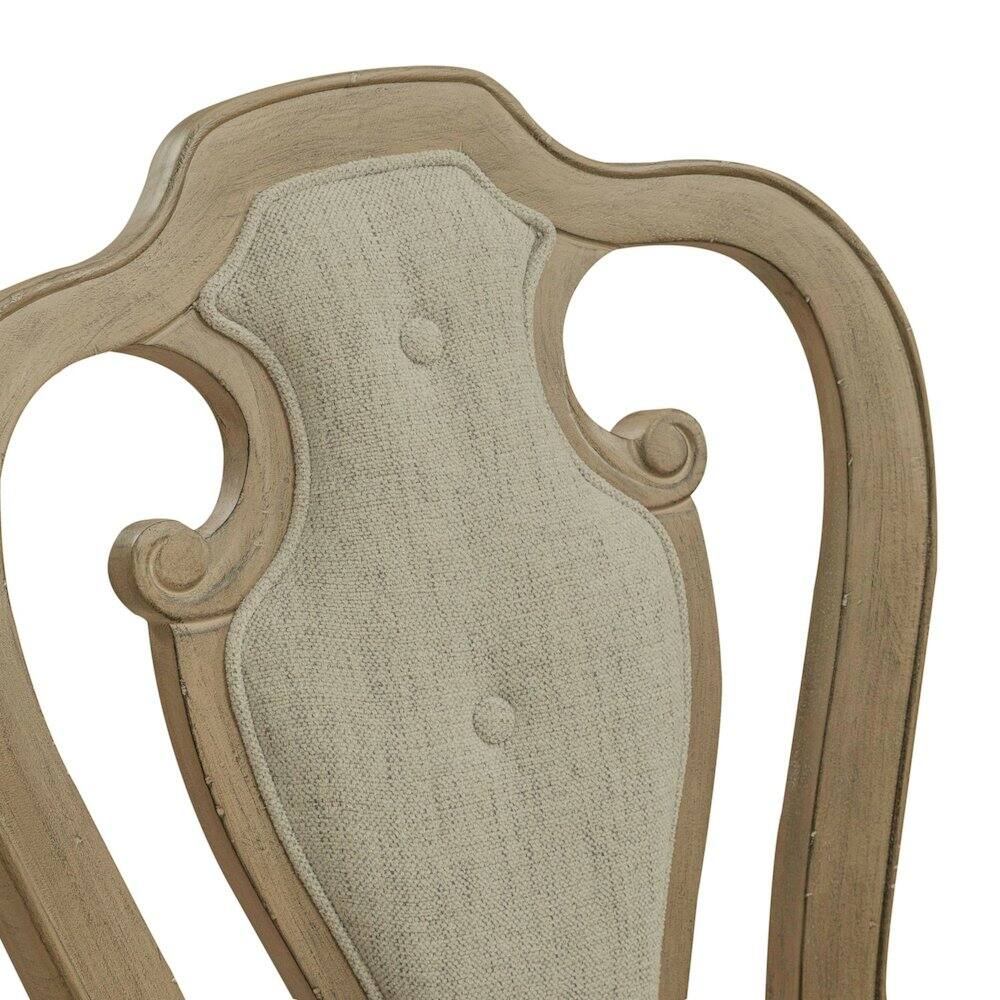 Alt View 2. Liberty Furniture Industries - Magnolia Manor Splat Back Arm Chair (RTA) - Set of 2 in Weathered Bisque - Brown.