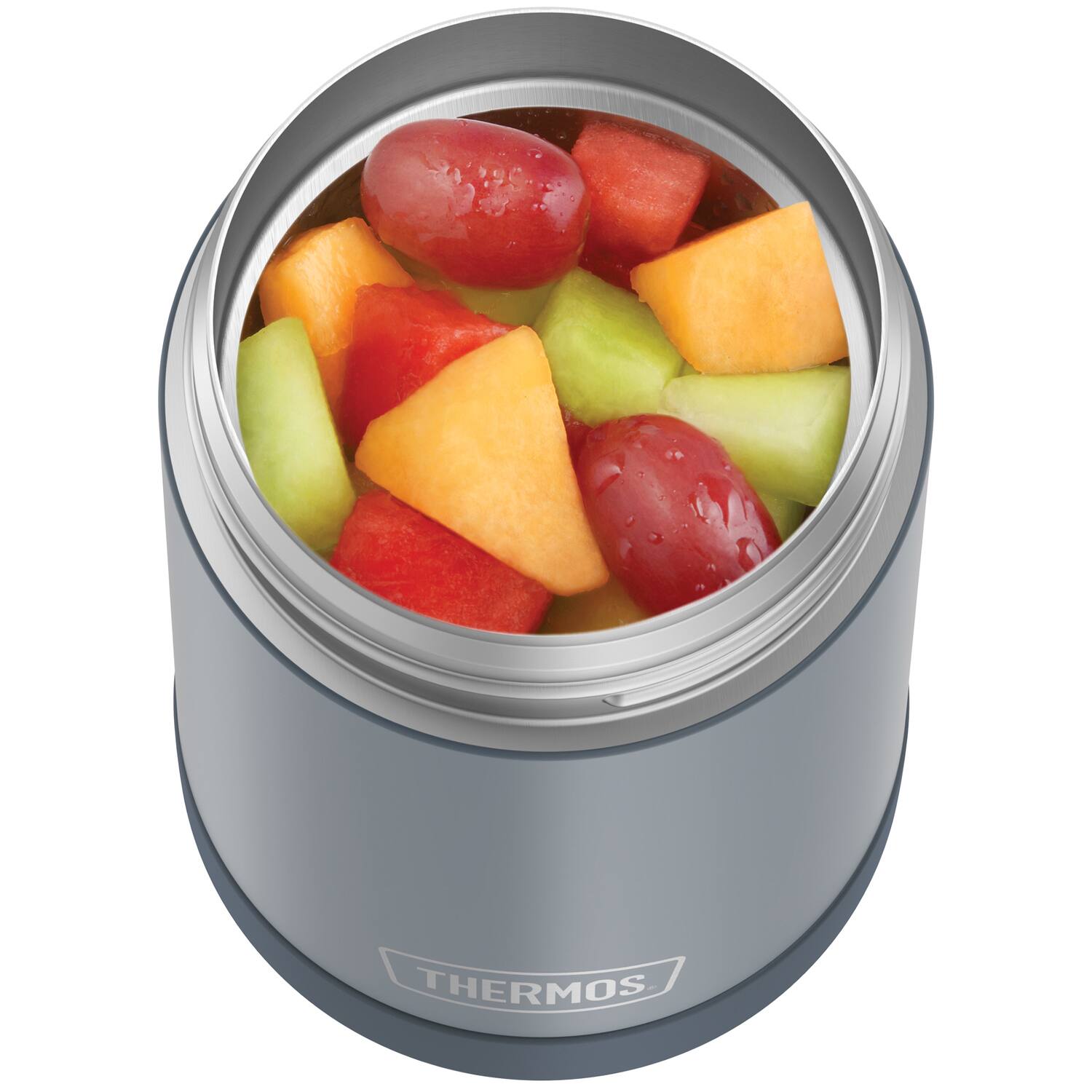 Back. Thermos - Thermos 16 oz. Kid's Funtainer Stainless Steel Insulated Food Jar - Stone Slate - Gray.