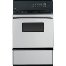 GE - 24" Built-In Single Gas Wall Oven - Stainless steel - Front_Zoom