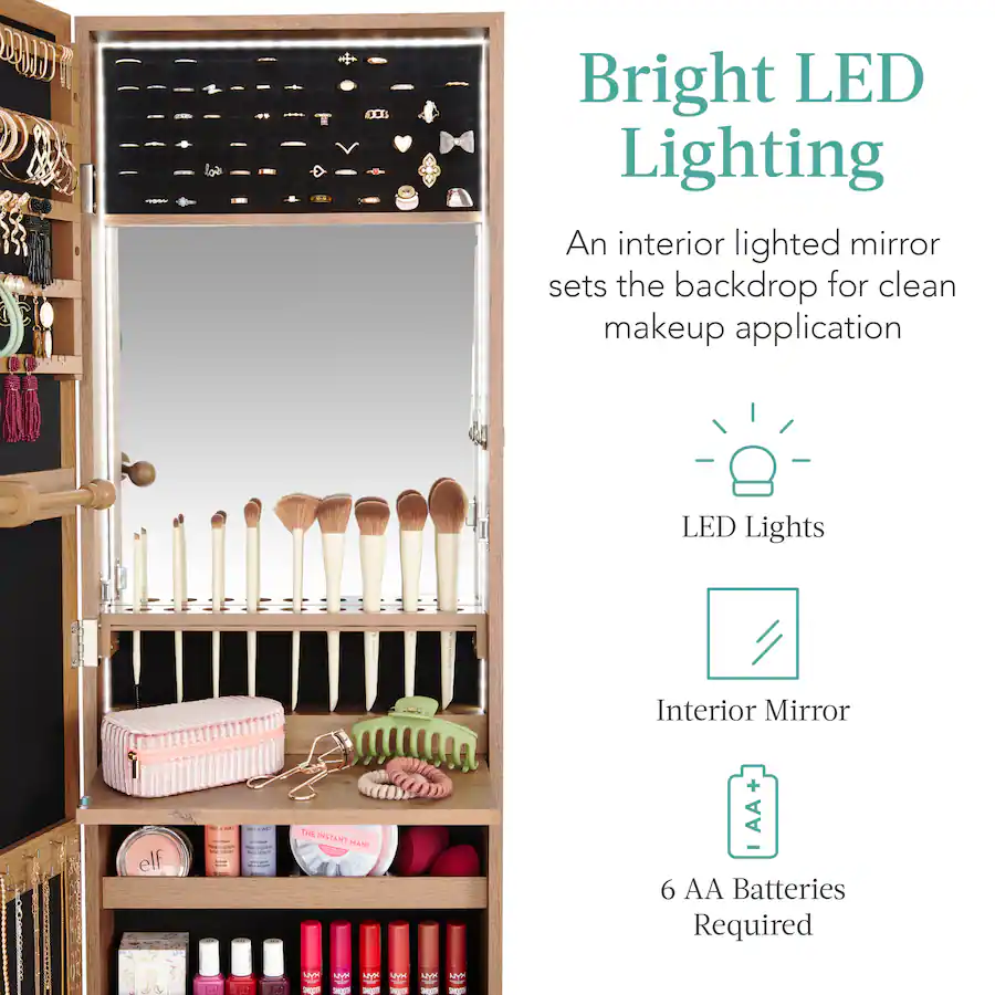 Illustration of Decorative Hanging Led Lighted Mirrors