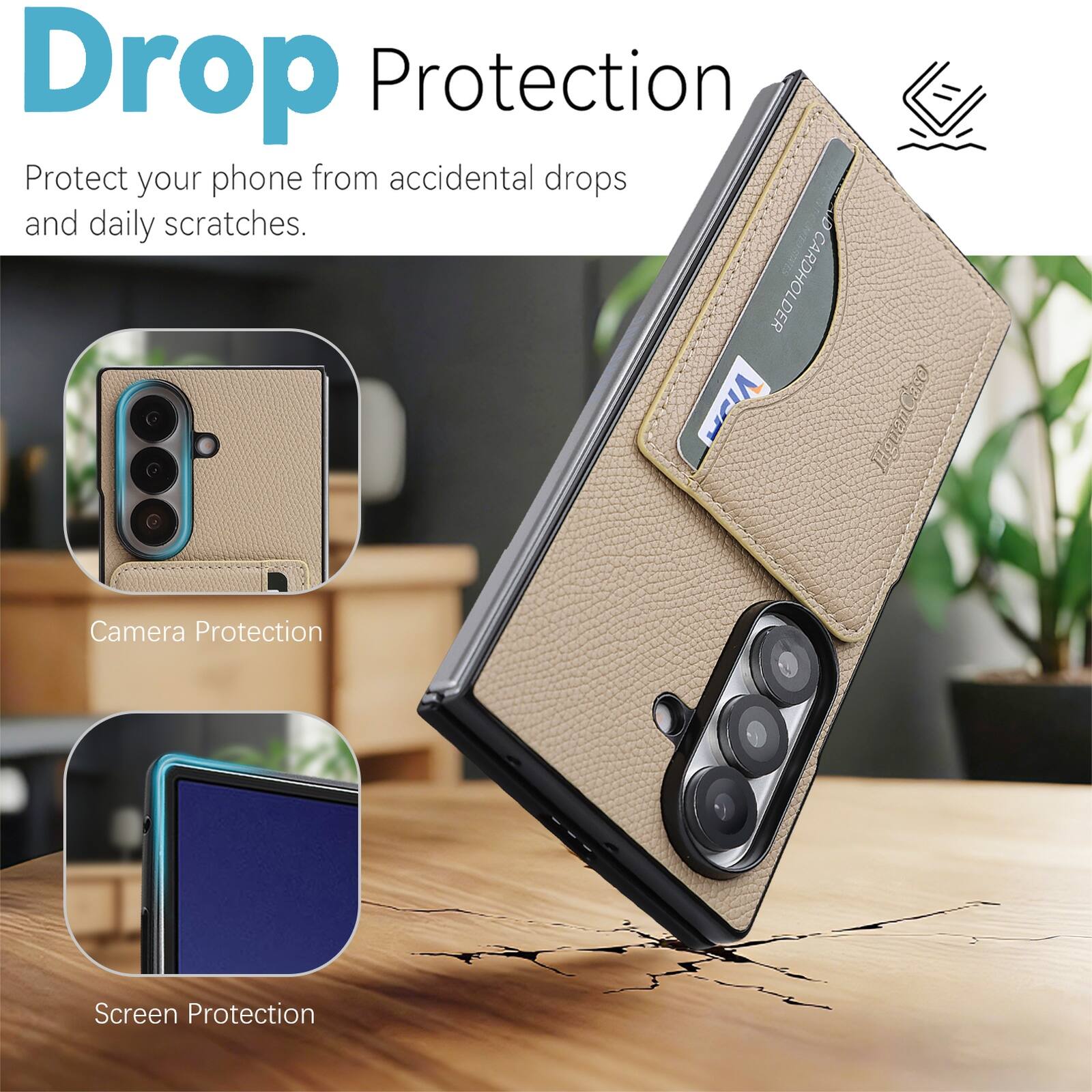 Drop Protection  
Protect your phone from accidental drops and daily scratches.  

Camera Protection  
Screen Protection