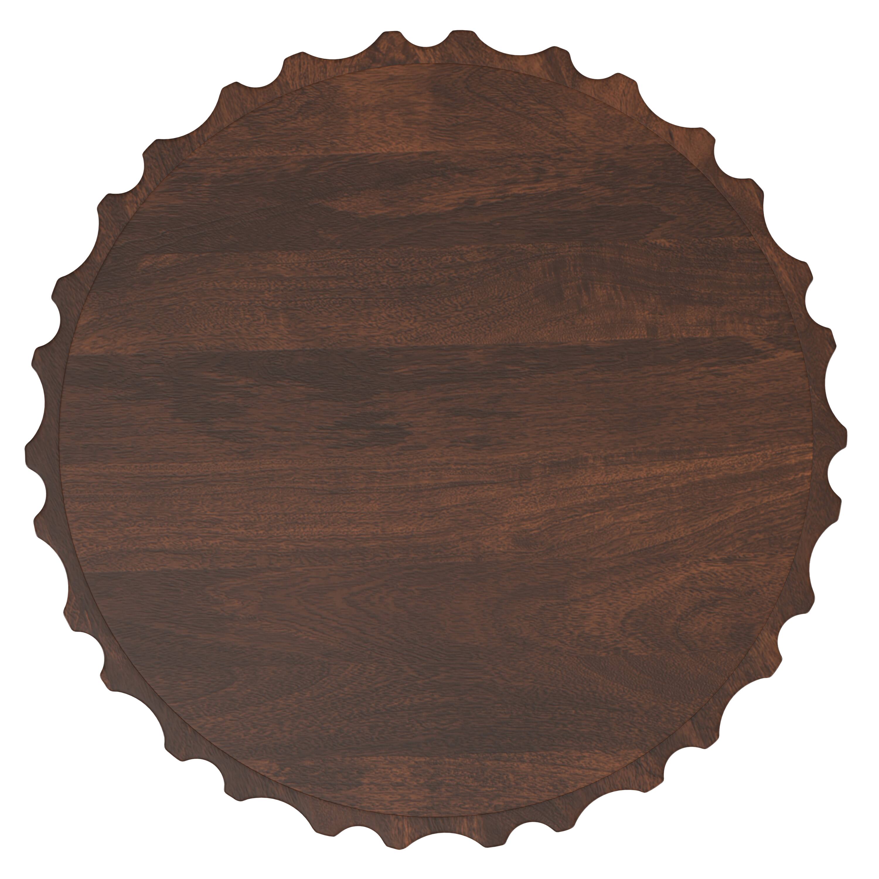 Back. Simpli Home - Rolf 16 inch Wide Solid Mango Boho Contemporary End Table in Walnut Brown, Assembled - Walnut Brown.