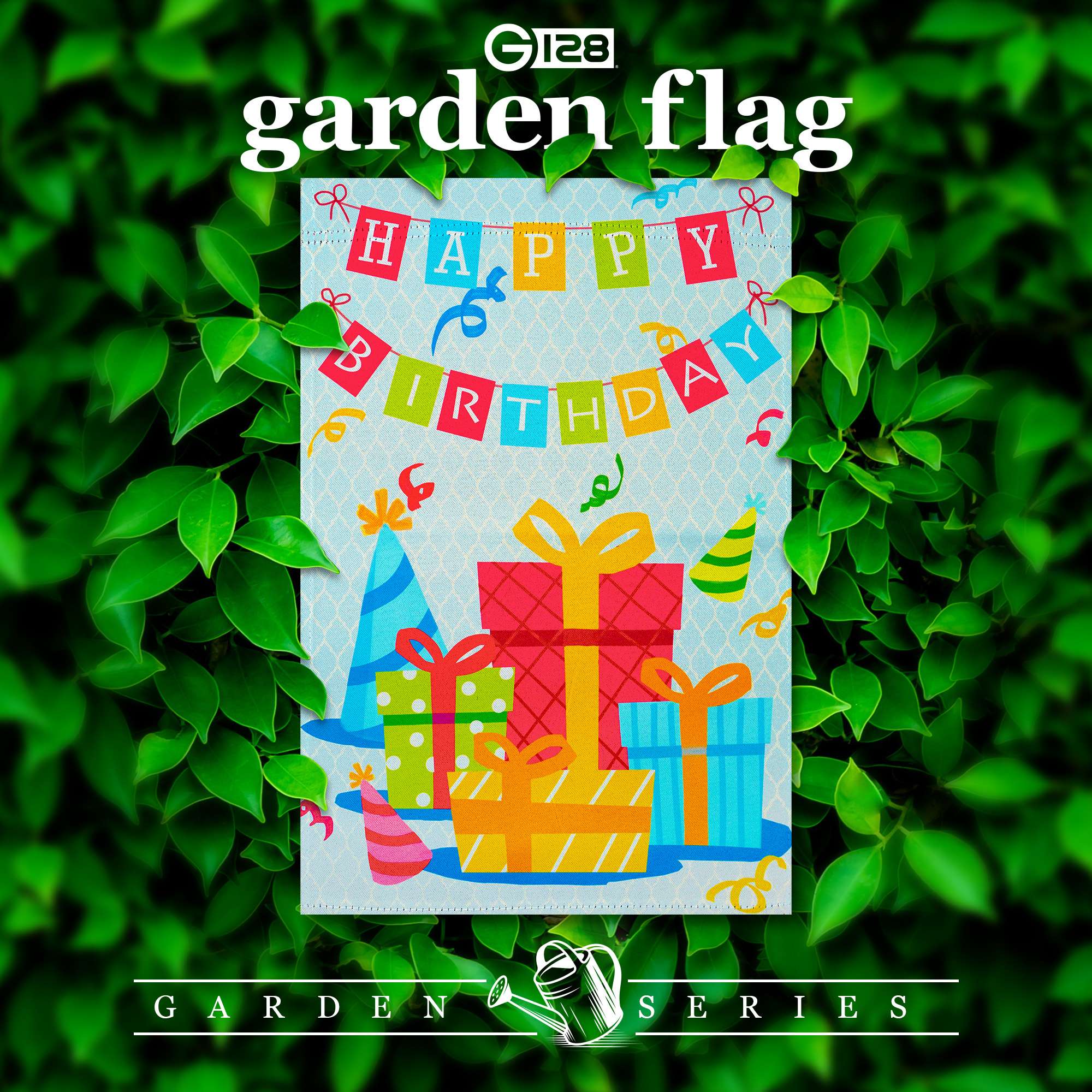 G 128 garden flag  
H A P P Y B I R T H D A Y  
GARDEN SERIES