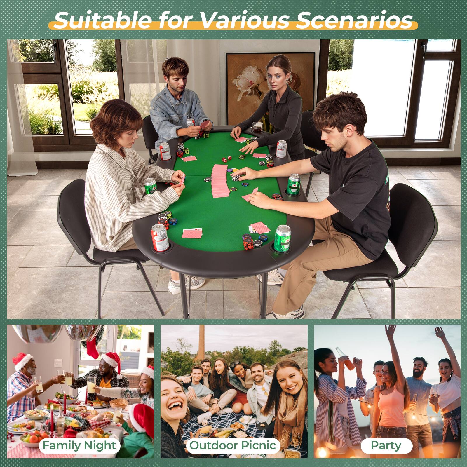 Suitable for Various Scenarios

Family Night

Outdoor Picnic

Party
