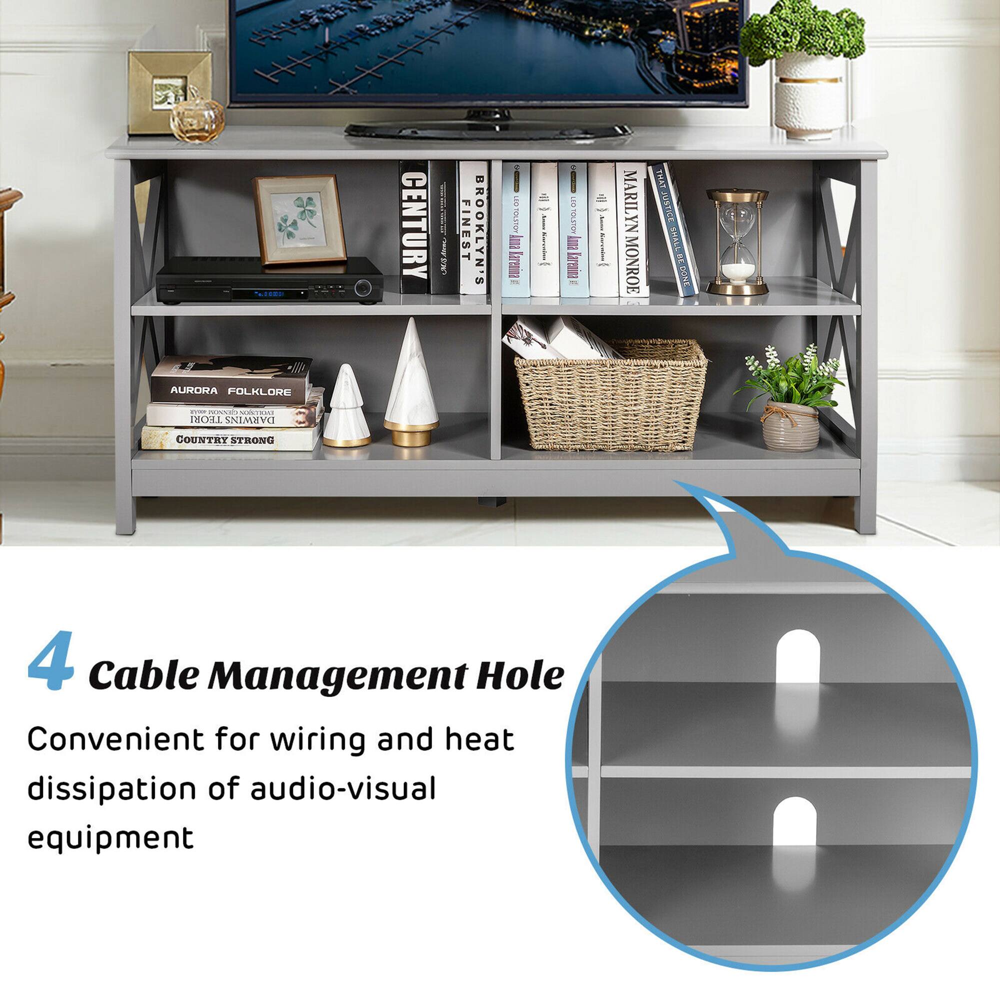 Costway TV Stand Entertainment Media Center for TV's up to 55'' w