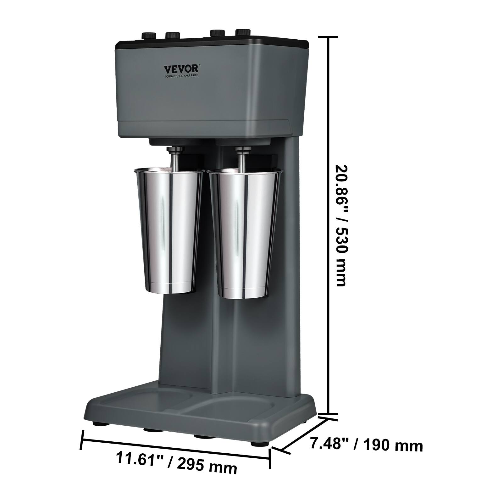 VEVOR TOOLS
20.86" / 530 mm
11.61" / 295 mm
7.48" / 190 mm