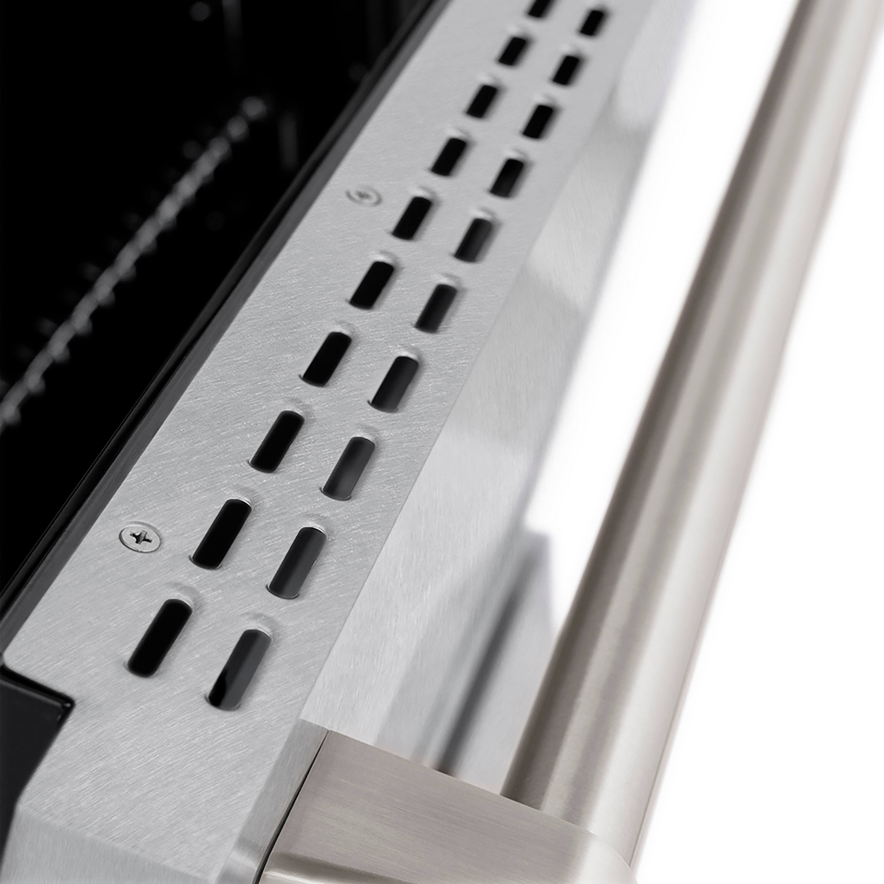 Alt View 4. ZLINE - 30 in. 4.2 cu. ft. Freestanding Paramount Gas Range with DuoPro Cooktop and Convection Oven - Stainless Steel.