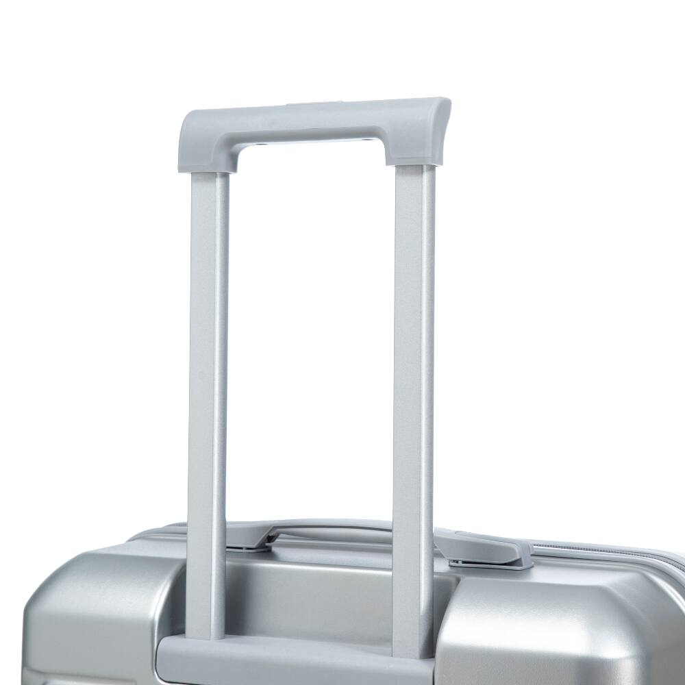 Alt View 9. Ropilly - Ropilly 3 Piece Luggage Set Silver Hard Shell Suitcase ABS - Silver.