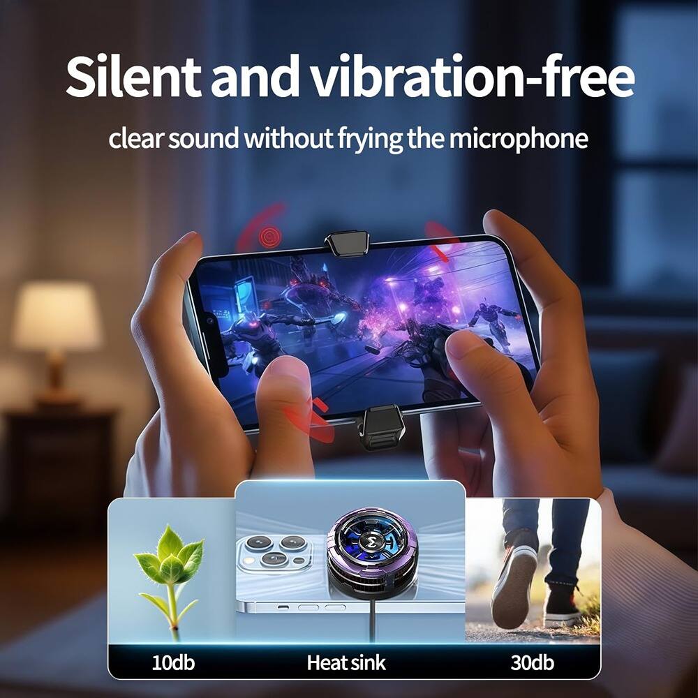 Silent and vibration-free  
clear sound without frying the microphone  

10db  
Heat sink  
30db