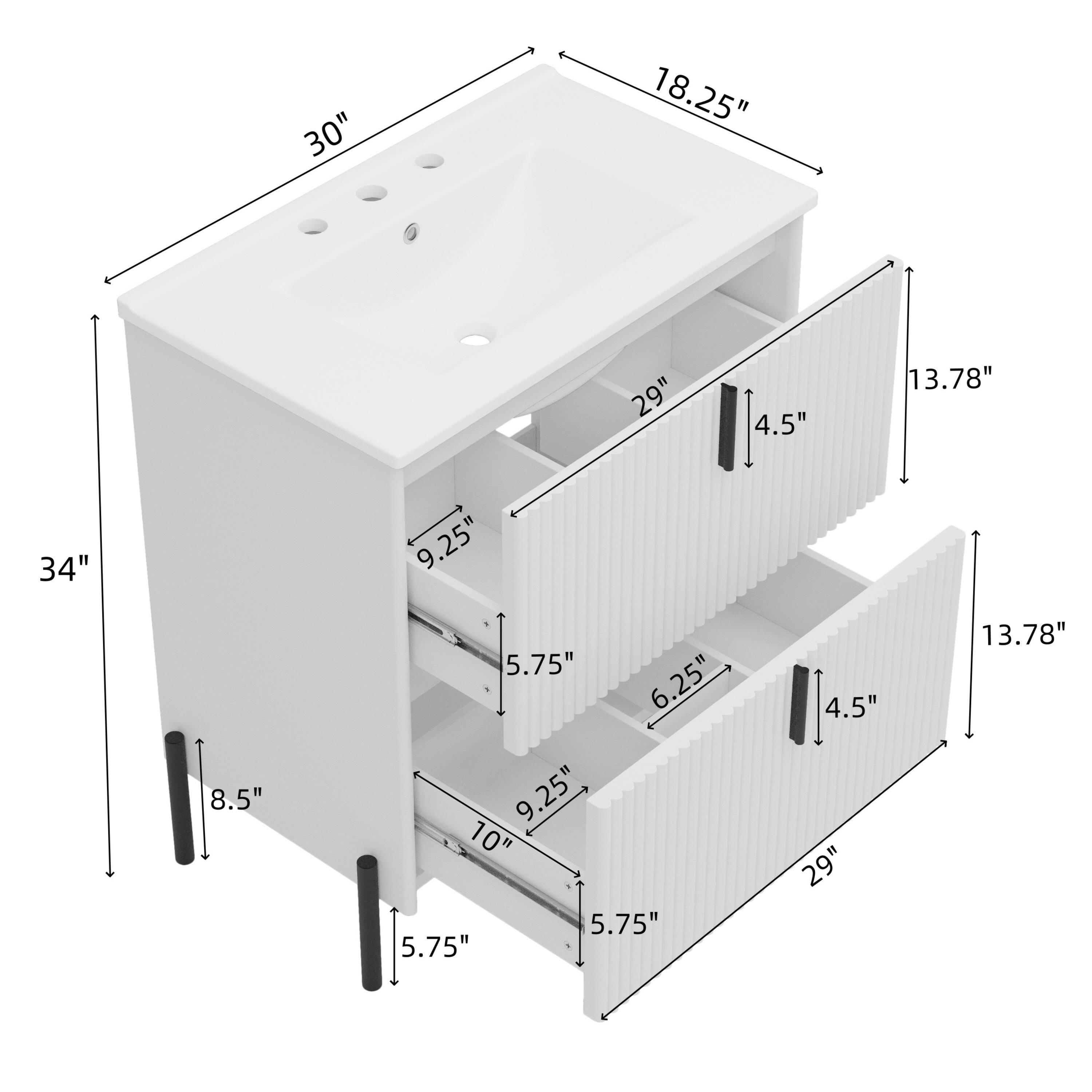 - 30"
- 18.25"
- 29"
- 4.5"
- 13.78"
- 34"
- 9.25"
- 8.5"
- 5.75"
- 6.25"
- 9.25"
- 10"
- 5.75"
- 5.75"
- 4.5"
- 29"
- 13.78"