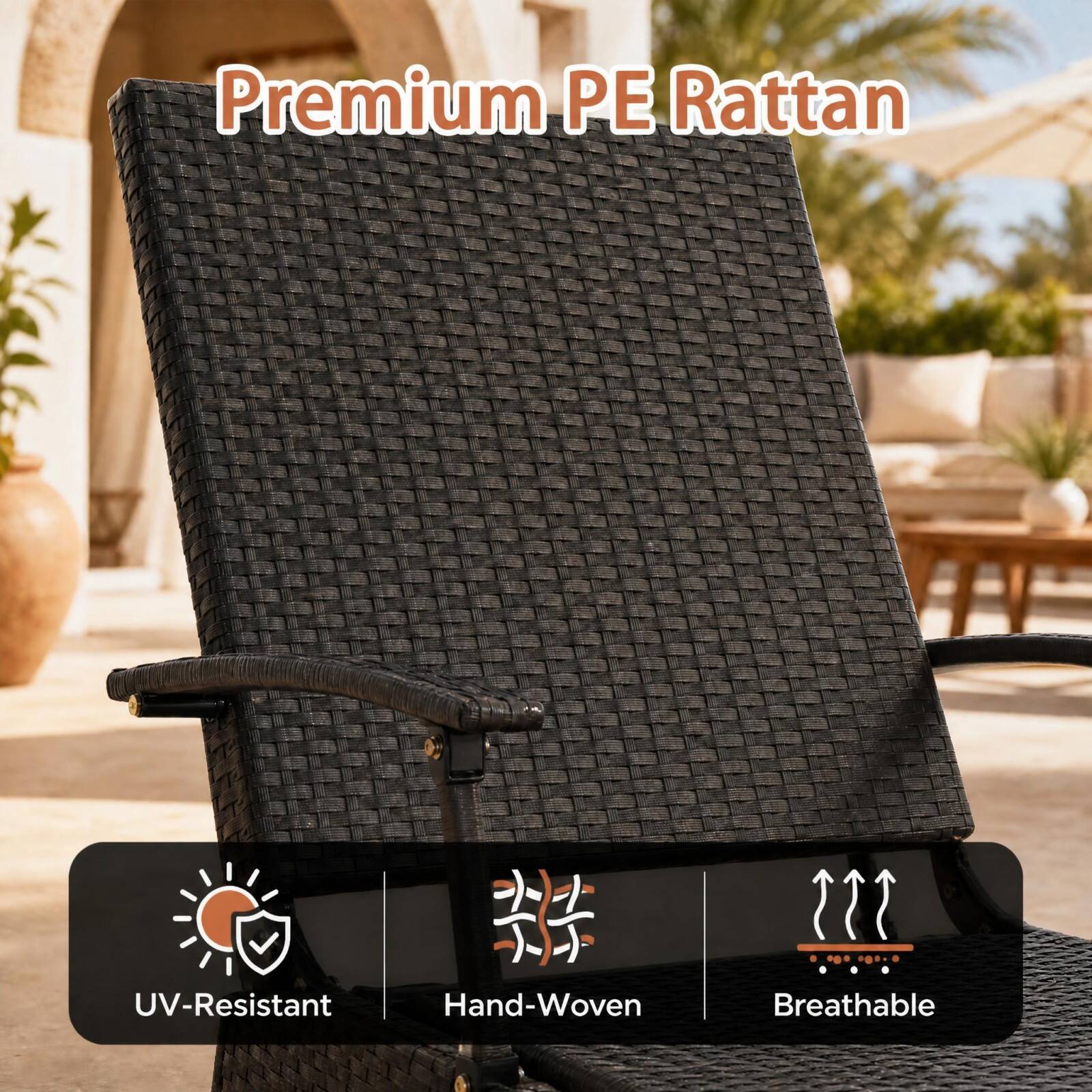 Premium PE Rattan

UV-Resistant Hand-Woven Breathable