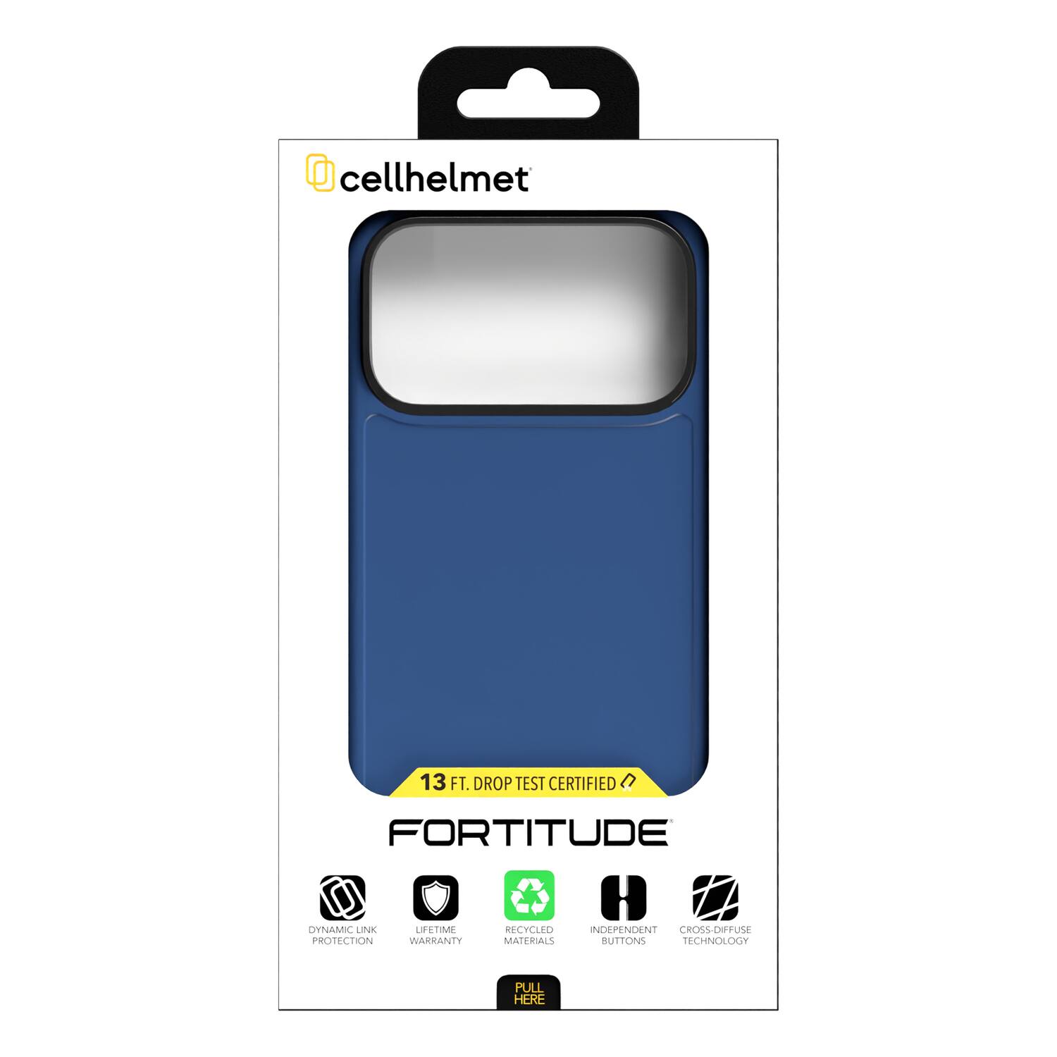 cellhelmet  
13 FT. DROP TEST CERTIFIED  
FORTITUDE  
H  
DYNAMIC LINK  
LIFETIME RECYCLED  
INDEPENDENT CROSS-DIFFUSE  
PROTECTION  
WARRANTY  
MATERIALS  
BUTTONS  
TECHNOLOGY  
PULL HERE
