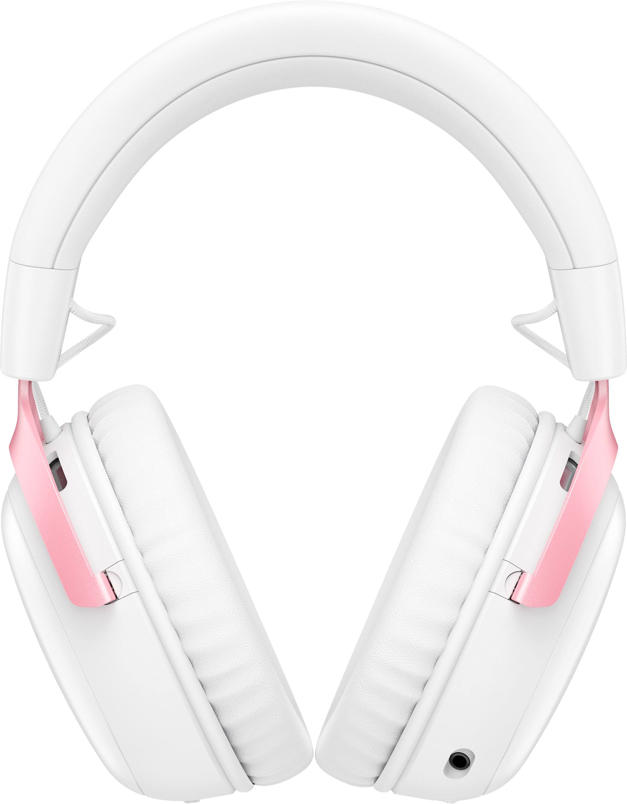 Left. HyperX - Cloud III S Wireless Gaming Headset for PC, PS5, PS4, Nintendo Switch, Mac, and Mobile - White/Pink.