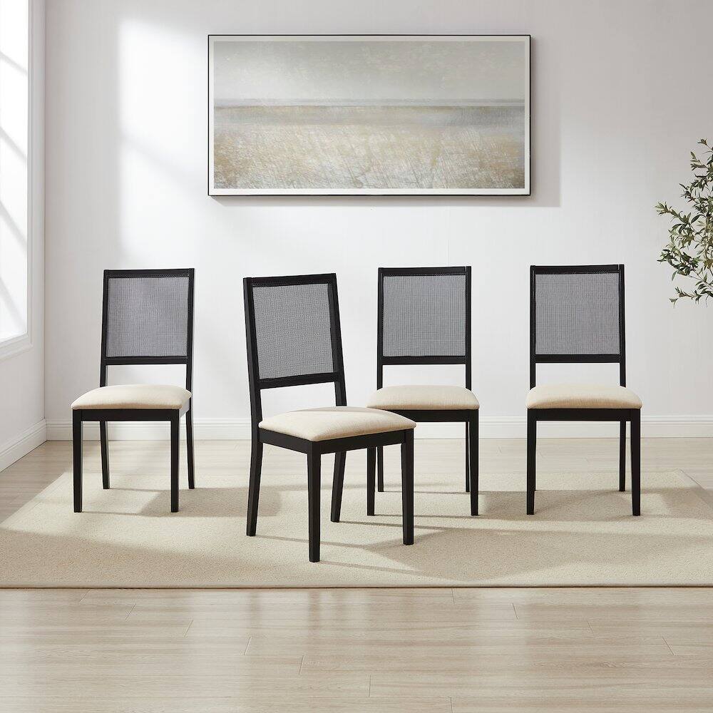 Alt View 3. Crosley Furniture - Greer 4-Piece Dining Chair Set - Black.