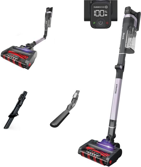 Shark - Stratos MultiFLEX Cordless Stick Vacuum with Clean Sense IQ and Odor Neutralizer, Up to 40 min Runtime - Ash Purple