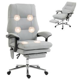 Loheer - Massage Office Chair Ergonomic Executive Desk Chair - Light Gray