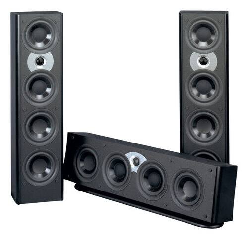 Front Standard. Atlantic Technology - Dual 4-1/2" 2-Way Flat-Panel Speakers (Pair) - Gloss Black.