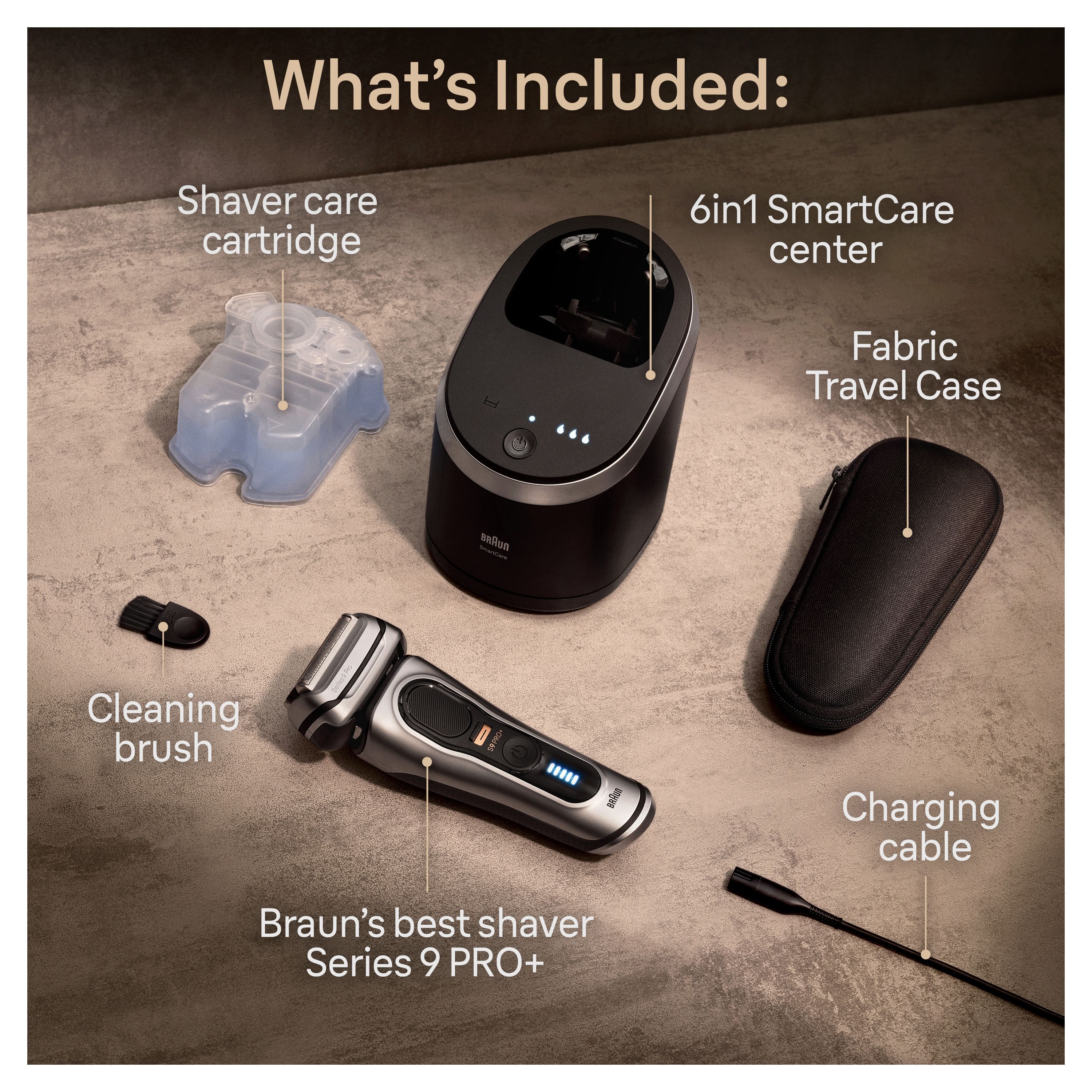 Braun Series 9 PRO+ Electric Shaver with 6 in 1 SmartCare Center