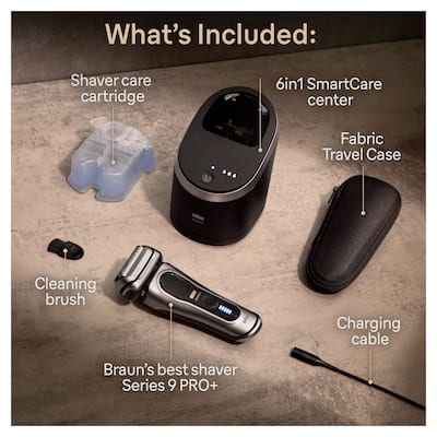 Braun Series 9 PRO+ Electric Shaver with 6 in 1 SmartCare Center Braun Series 9 PRO+ Electric Shaver with 6 in 1 SmartCare Center