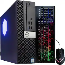 Dell - Refurbished Excellent - Optiplex 3060 Desktop, Intel i5-8500, 16GB DDR4 RAM, 250GB NVMe SSD, Win11Pro - Black