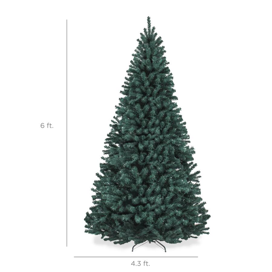 Step Trees Design Best Choice Products Artificial Christmas Tree, 6ft Premium Unlit ...