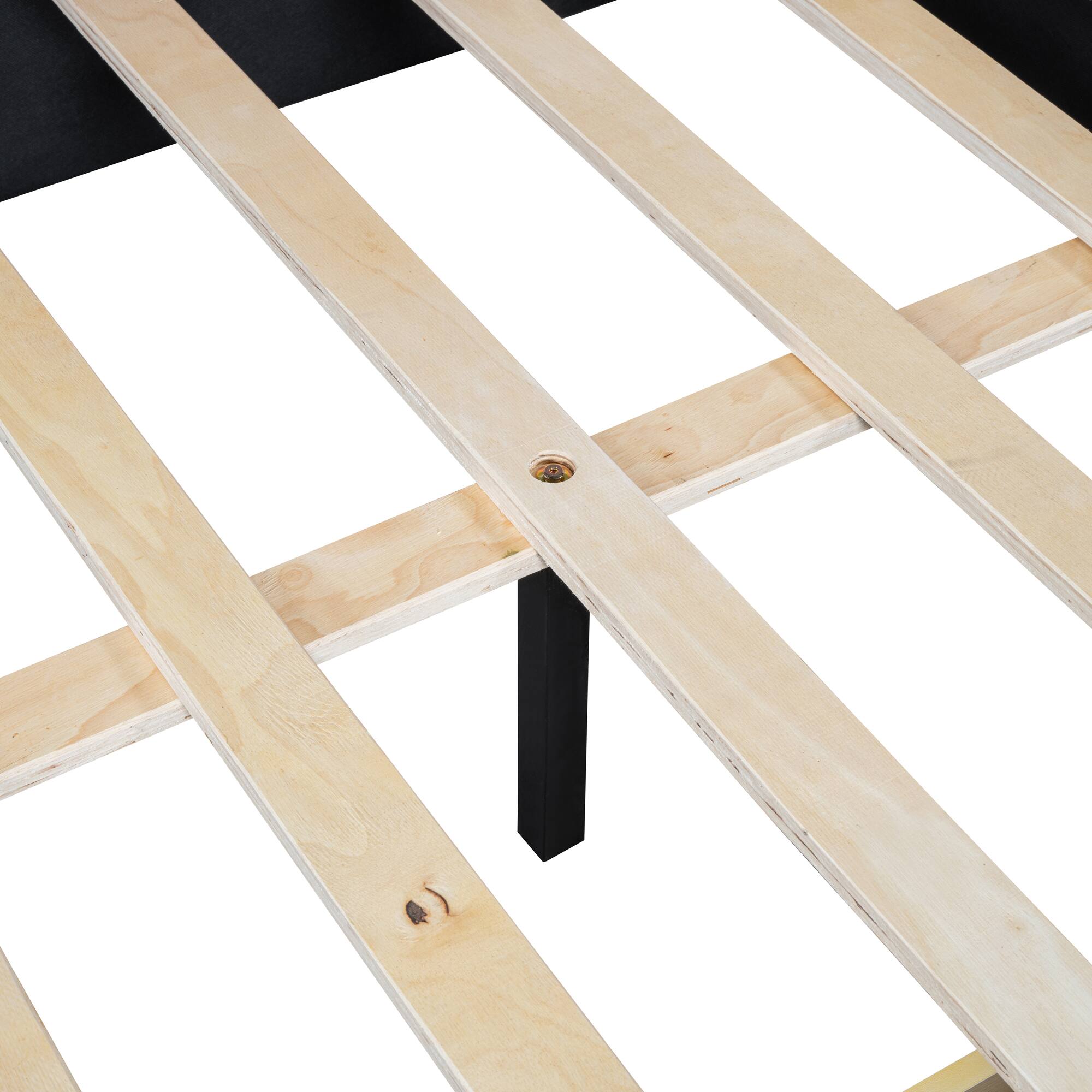 Alt View 8. Tiramisubest - Full Size Upholstered Daybed with 2 Storage Drawers Sofa Bed Frame No Box Spring Needed, Linen Fabric (Pink) - Pink.