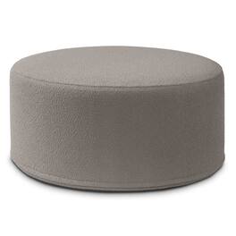 Jaxx - Candler Round Couch Oversized Giant Coffee Table Ottoman, Kid Safe with Removable Cover, Boucle Dark Grey - Boucle Dk Grey