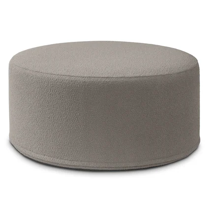 Front. Jaxx - Jaxx Candler Round Couch Oversized Giant Coffee Table Ottoman, Kid Safe with Removable Cover, Boucle Dark Grey - Boucle Dk Grey.