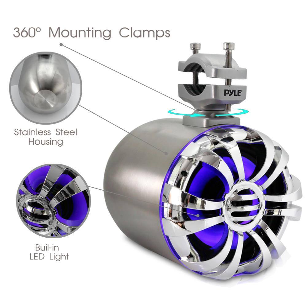 360° Mounting Clamps

Stainless Steel Housing

Built-in LED Light