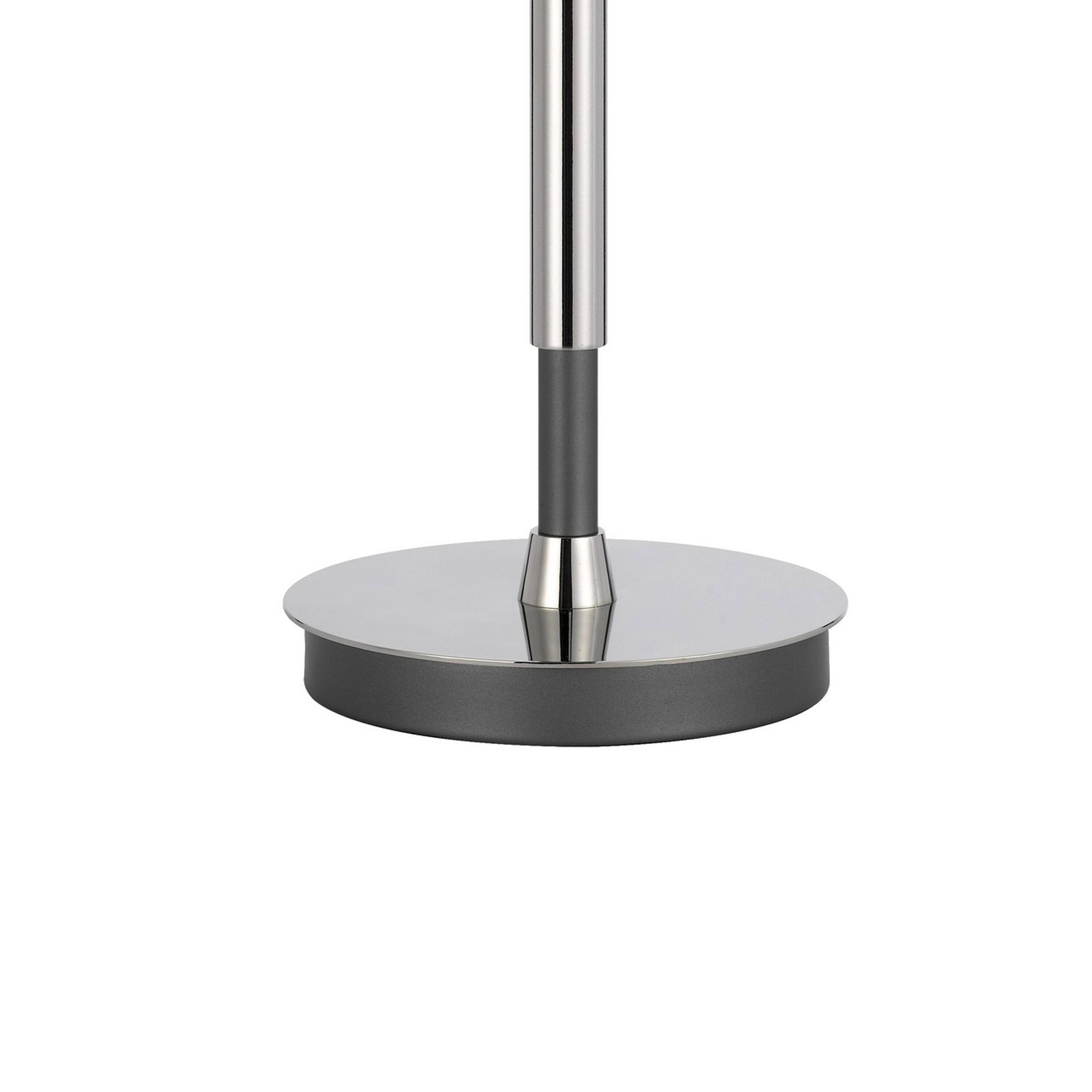Manhattan Lane Siu 30 Inch Table Lamp, Chrome Metal Thin Pole w Finial ...