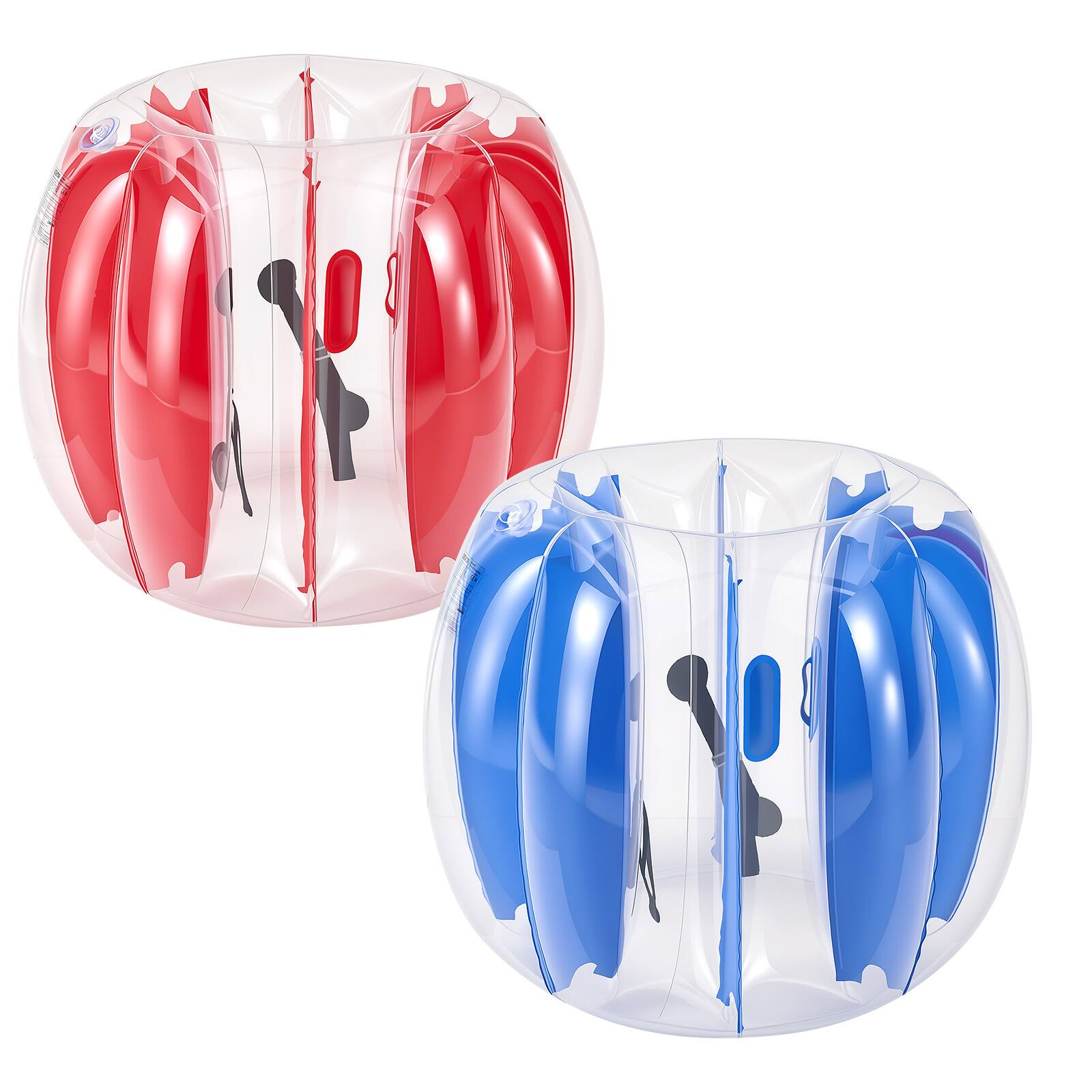 Alt View 5. VEVOR - 2-Pack Inflatable Bumper Balls 4FT Human Bubble for Teens Blue+Red, for Backyard, Camping, Picnic, Park, Lawn - Red;Blue.